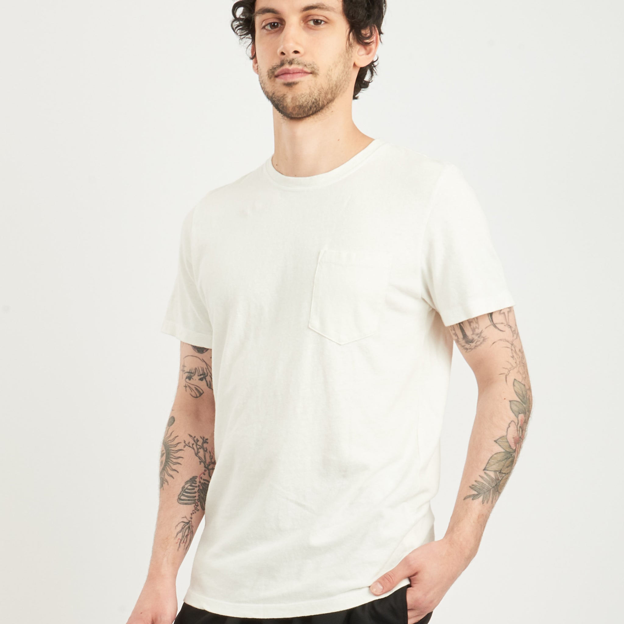 Jungmaven Mana 7 Tee in Washed White main image 0