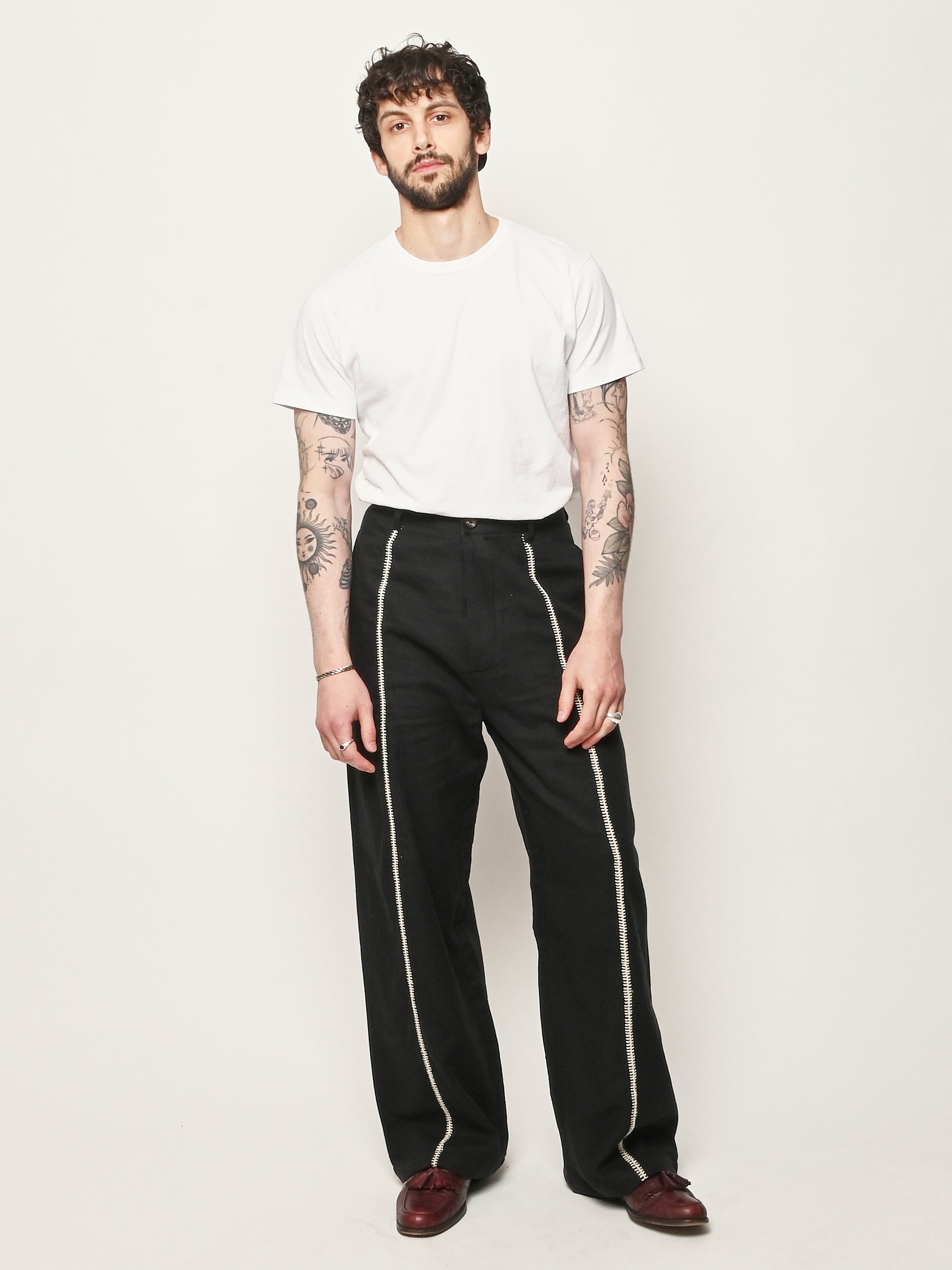 Kartik Research - Black/Ecru Rabari Sultan Pant – Frances May