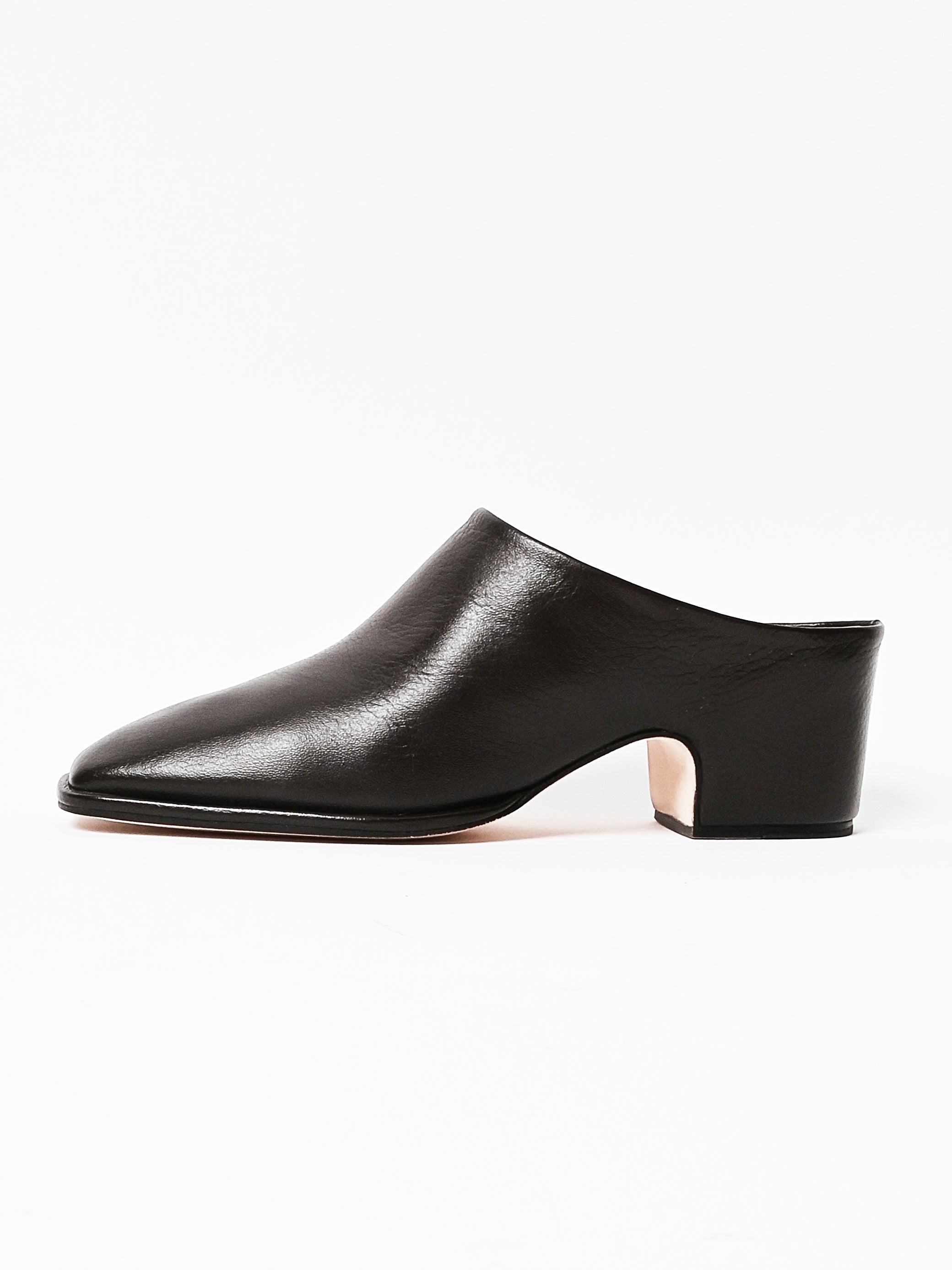 靴 Louren square toe mule black Lauren Manoogian - Espresso Square Arch Mule – Frances May