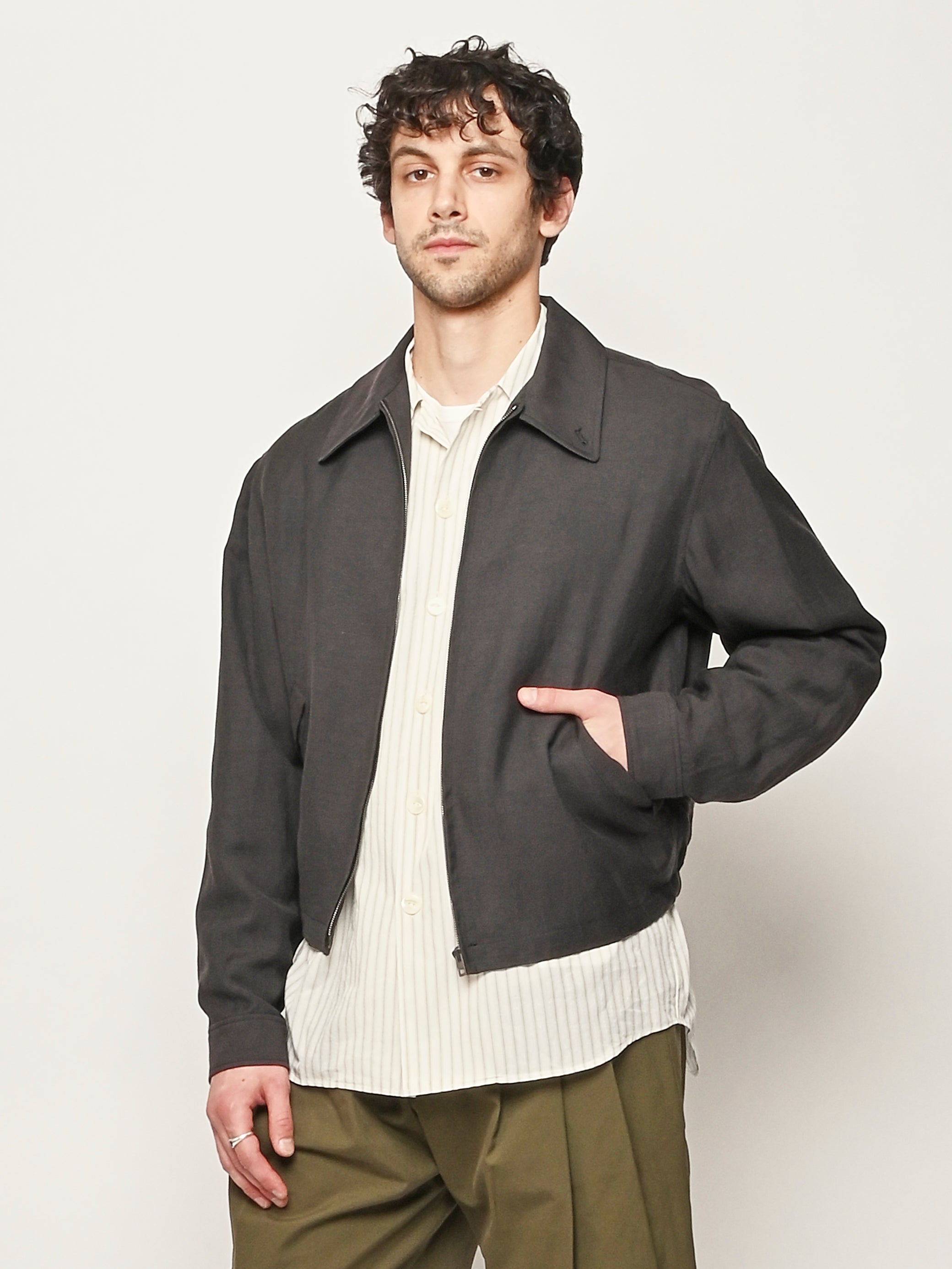 LEMAIRE - Ash Black Short Blouson – Frances May