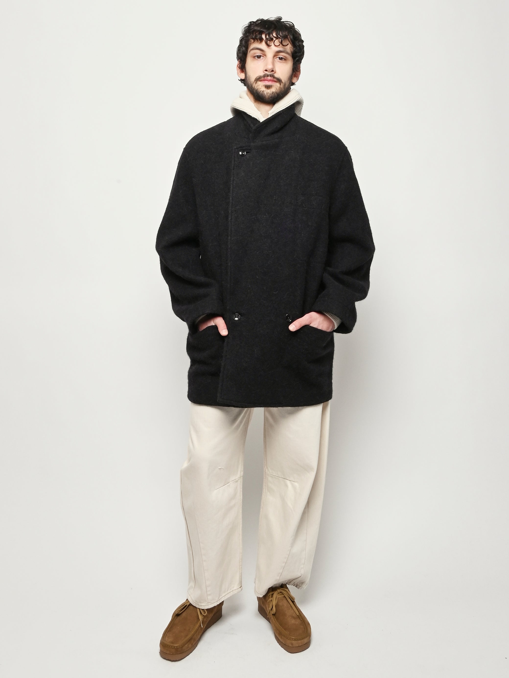 Lemaire - Black Felt Wool Jacket – Frances May