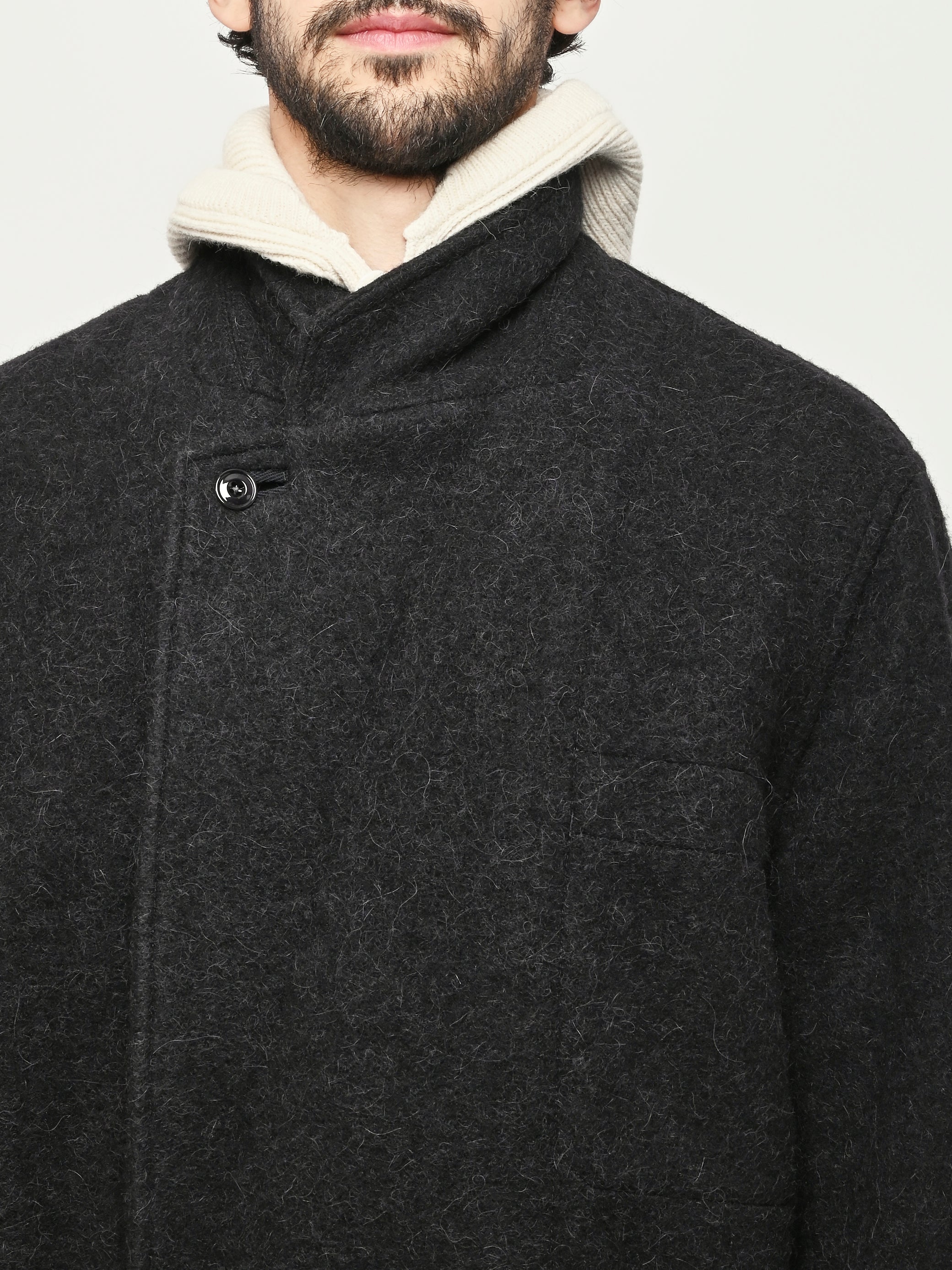 Lemaire - Black Felt Wool Jacket – Frances May