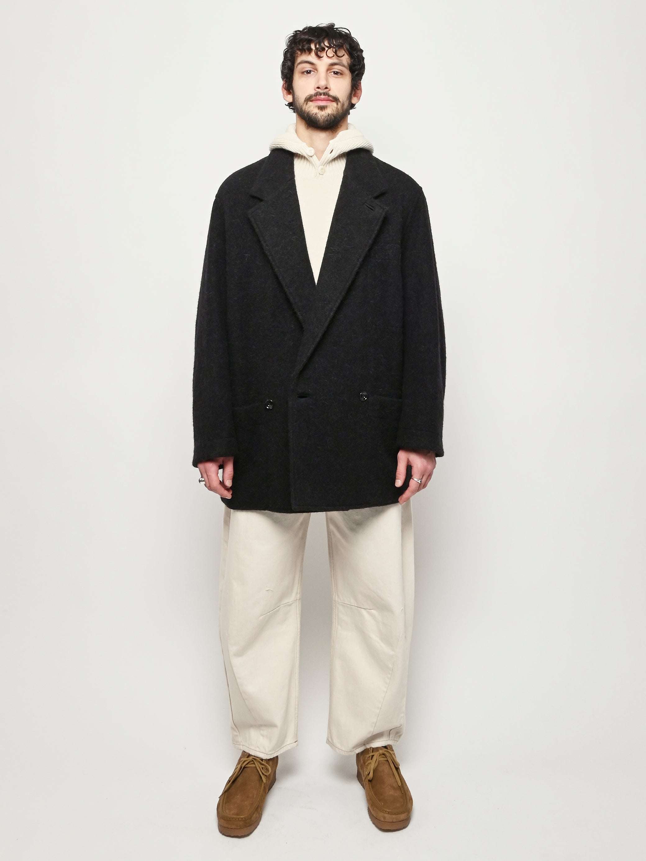 Lemaire - Black Felt Wool Jacket – Frances May