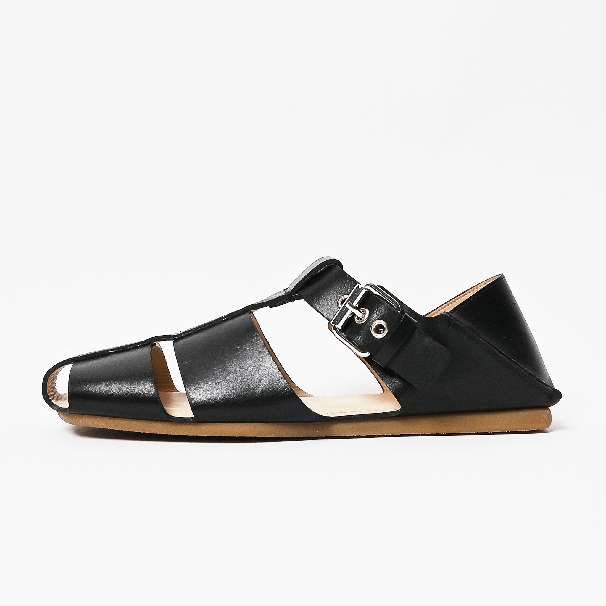 LEMAIRE - Black Fisherman Slip On Sandals – Frances May