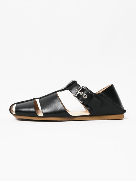 LEMAIRE - Black Fisherman Slip On Sandals – Frances May
