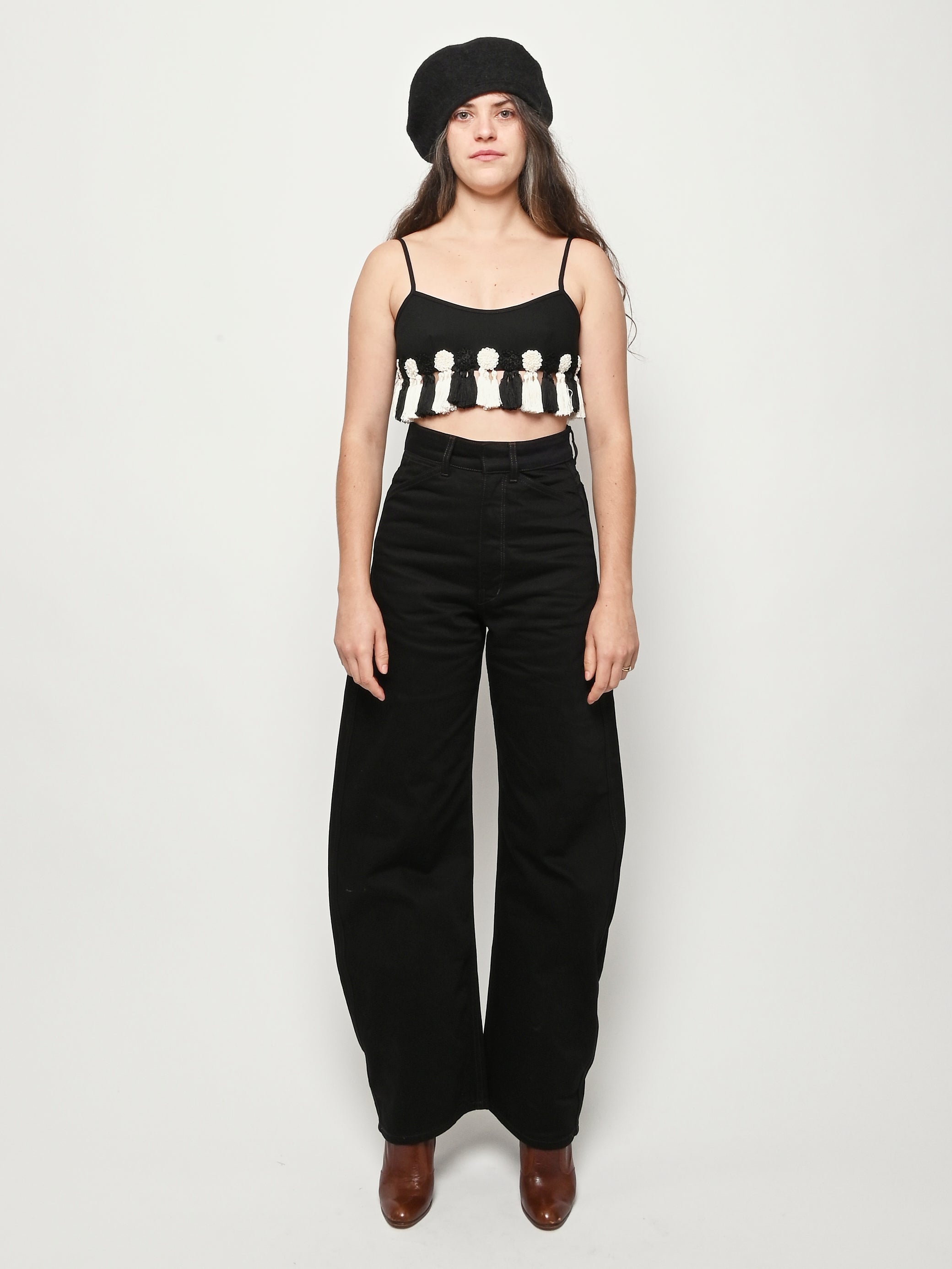 LEMAIRE - Black High Waisted Curved Pants – Frances May