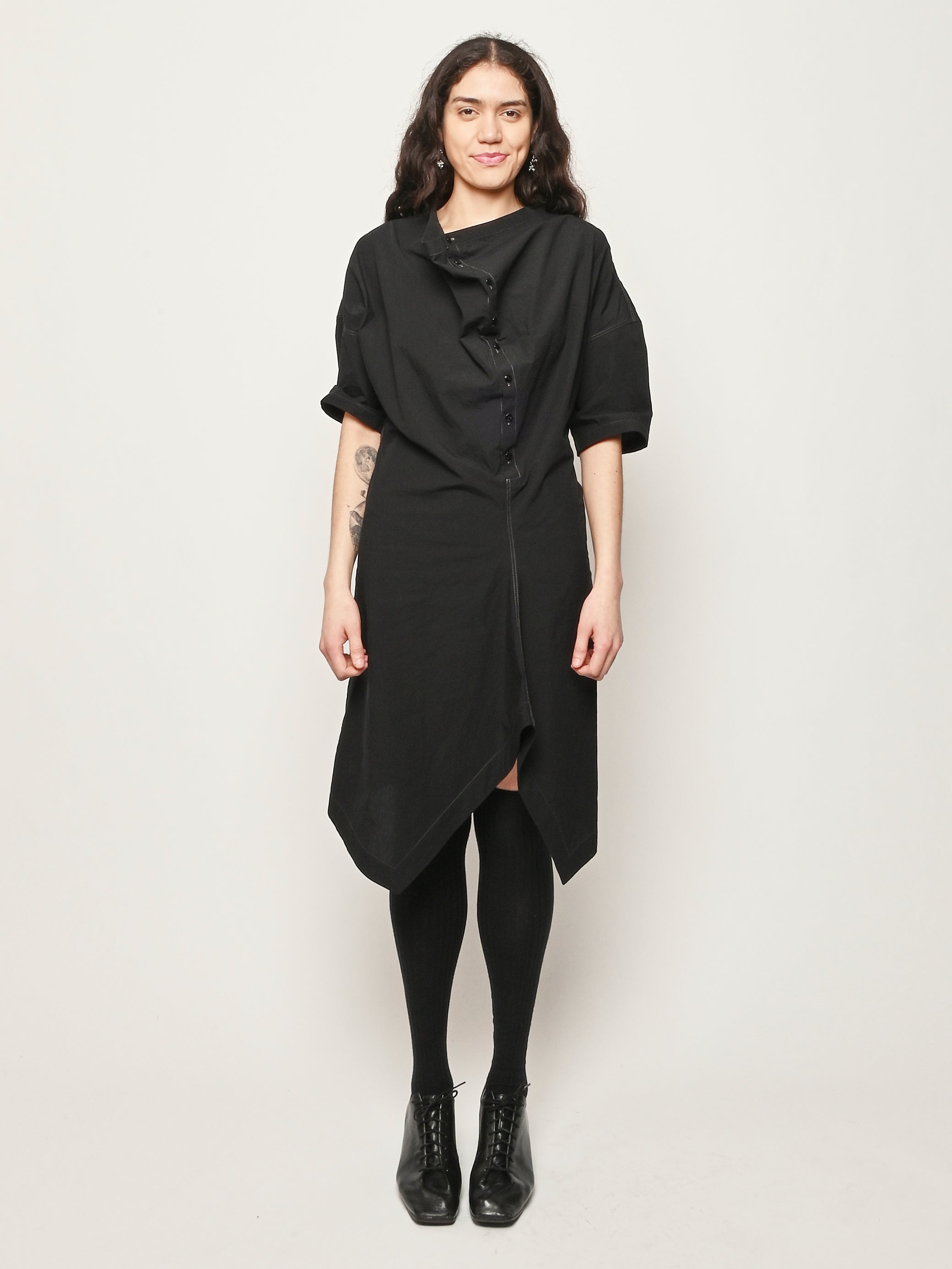 LEMAIRE - Black Soft Collar Dress – Frances May