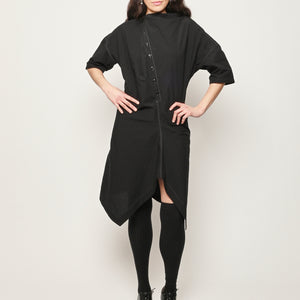blue dress for baby girl W Embroidered Asymmetrical Shirt Dress | Lemaire main image 1