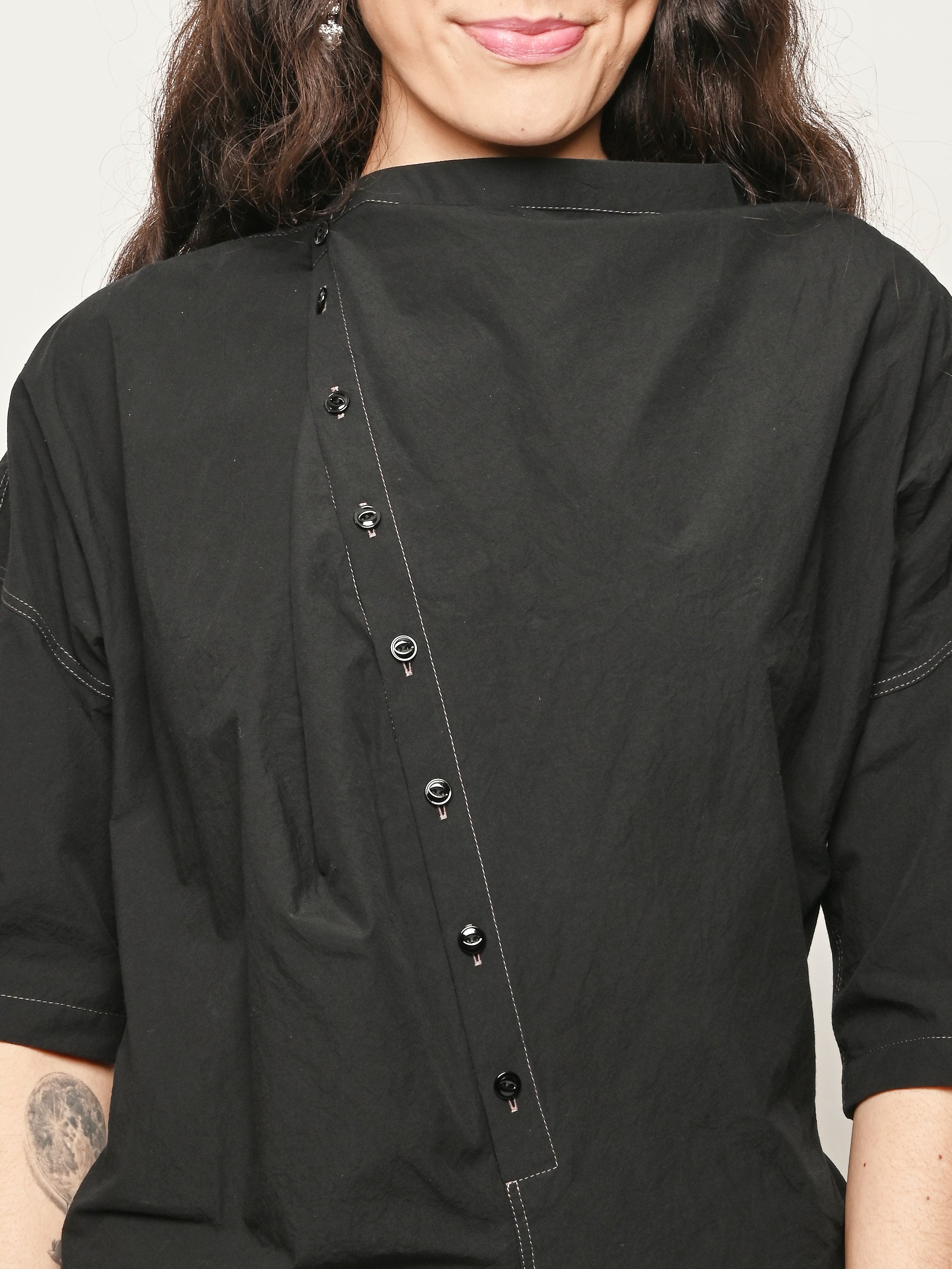 LEMAIRE - Black Soft Collar Dress – Frances May