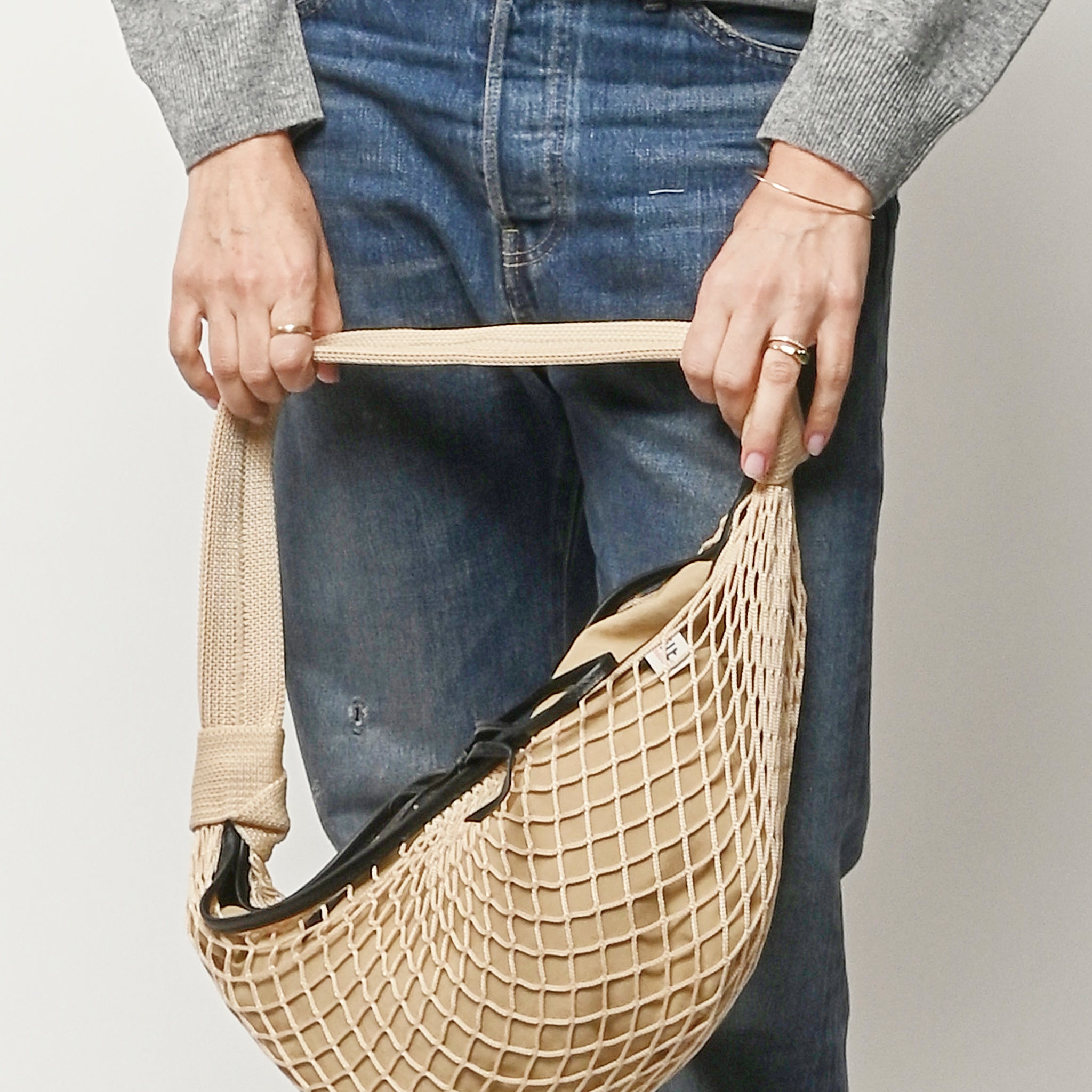 LEMAIRE - Light Beige Fortune Croissant Filt Bag – Frances May