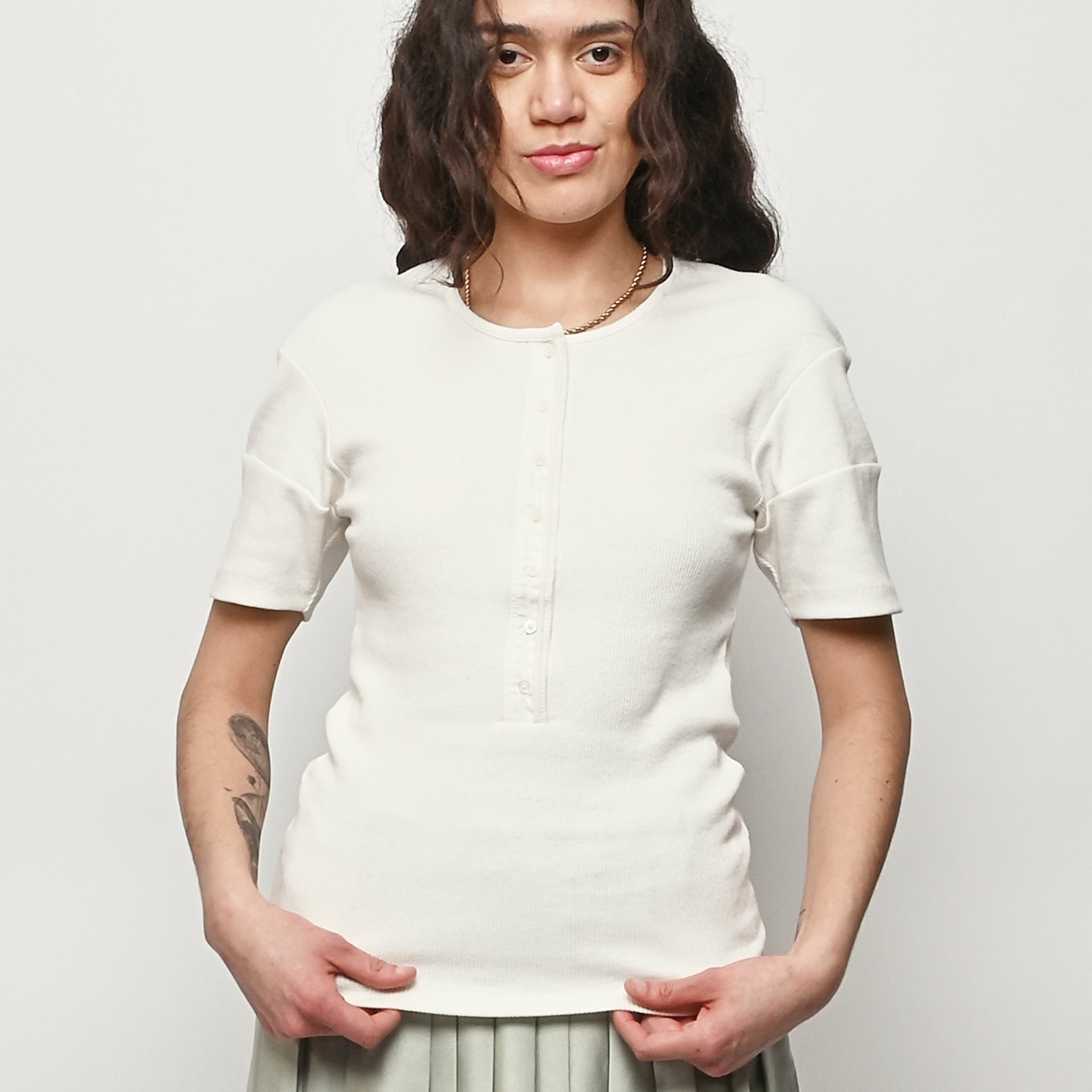 LEMAIRE - Milk Fitted Henley – Frances May
