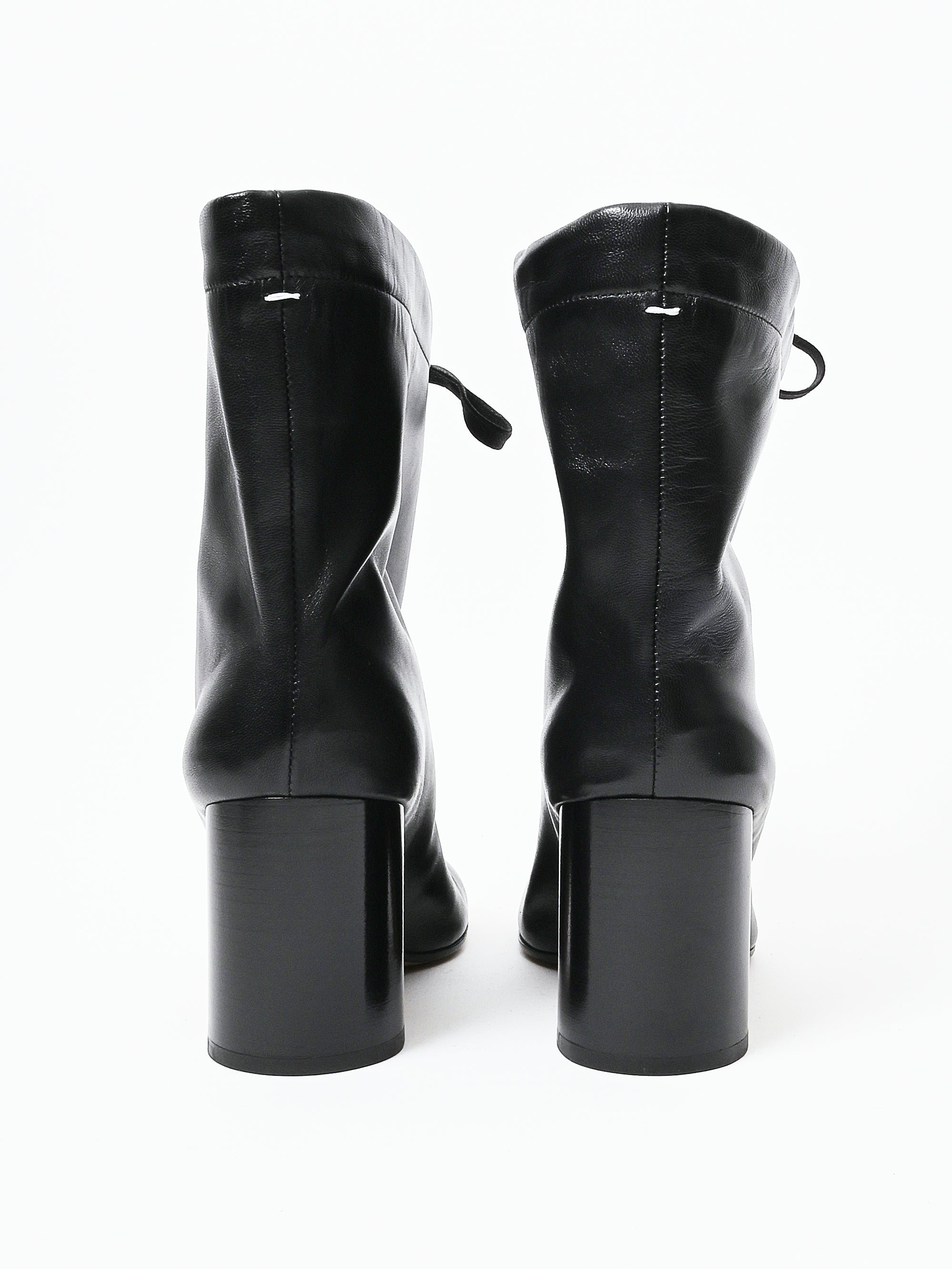 Maison Margiela - Black Tabi Drawstring Ankle Boots