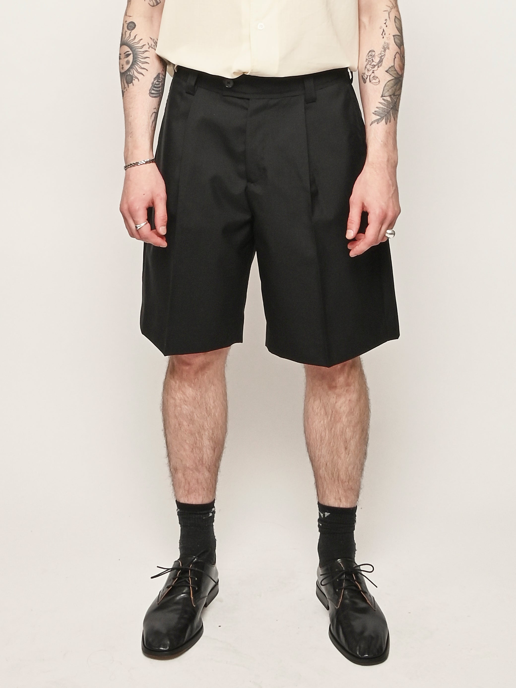 Mfpen - Black Tropical Wool Classic Shorts – Frances May