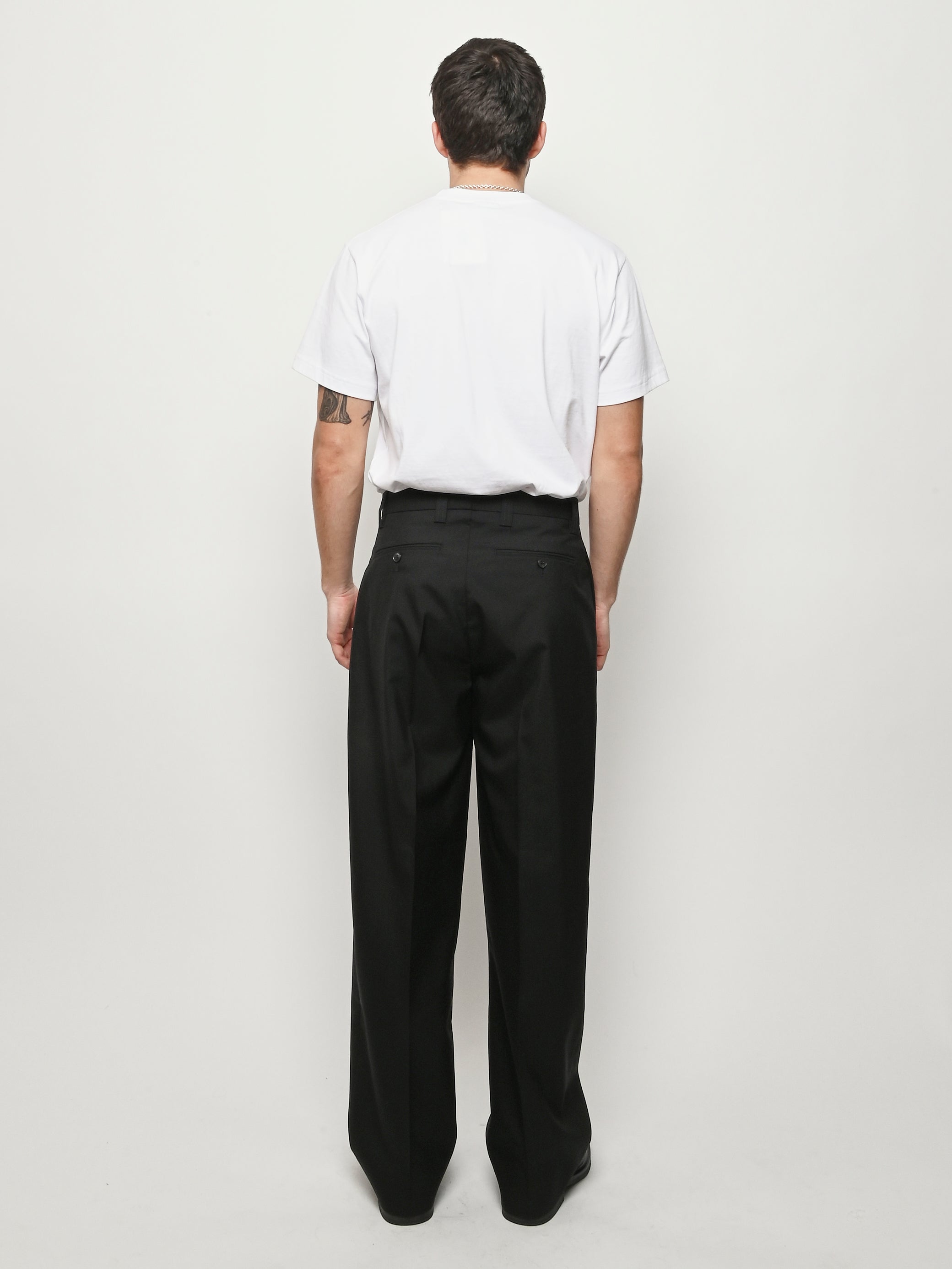 Mfpen - Black Tropical Wool Service Trousers – Frances May