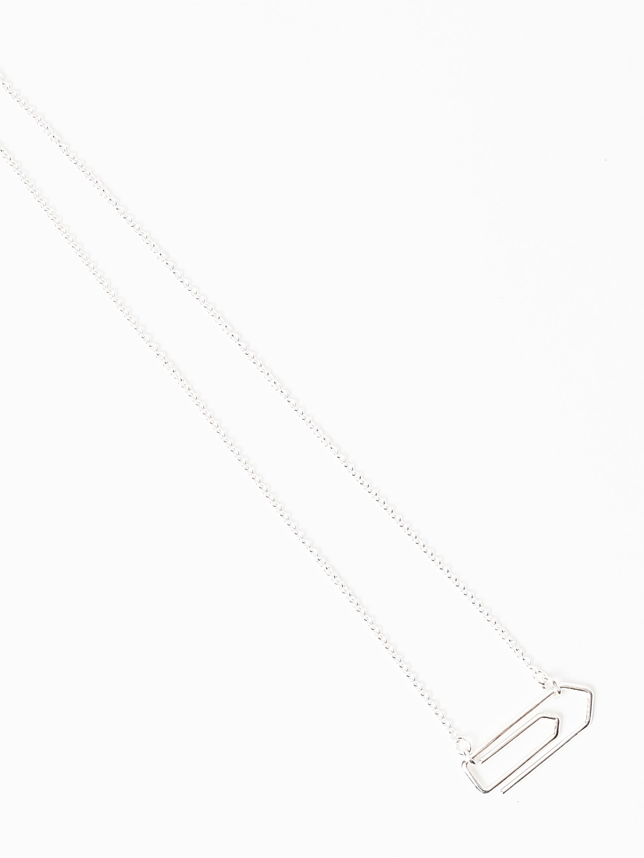 Mfpen - Brushed Silver Clip Necklace – Frances May