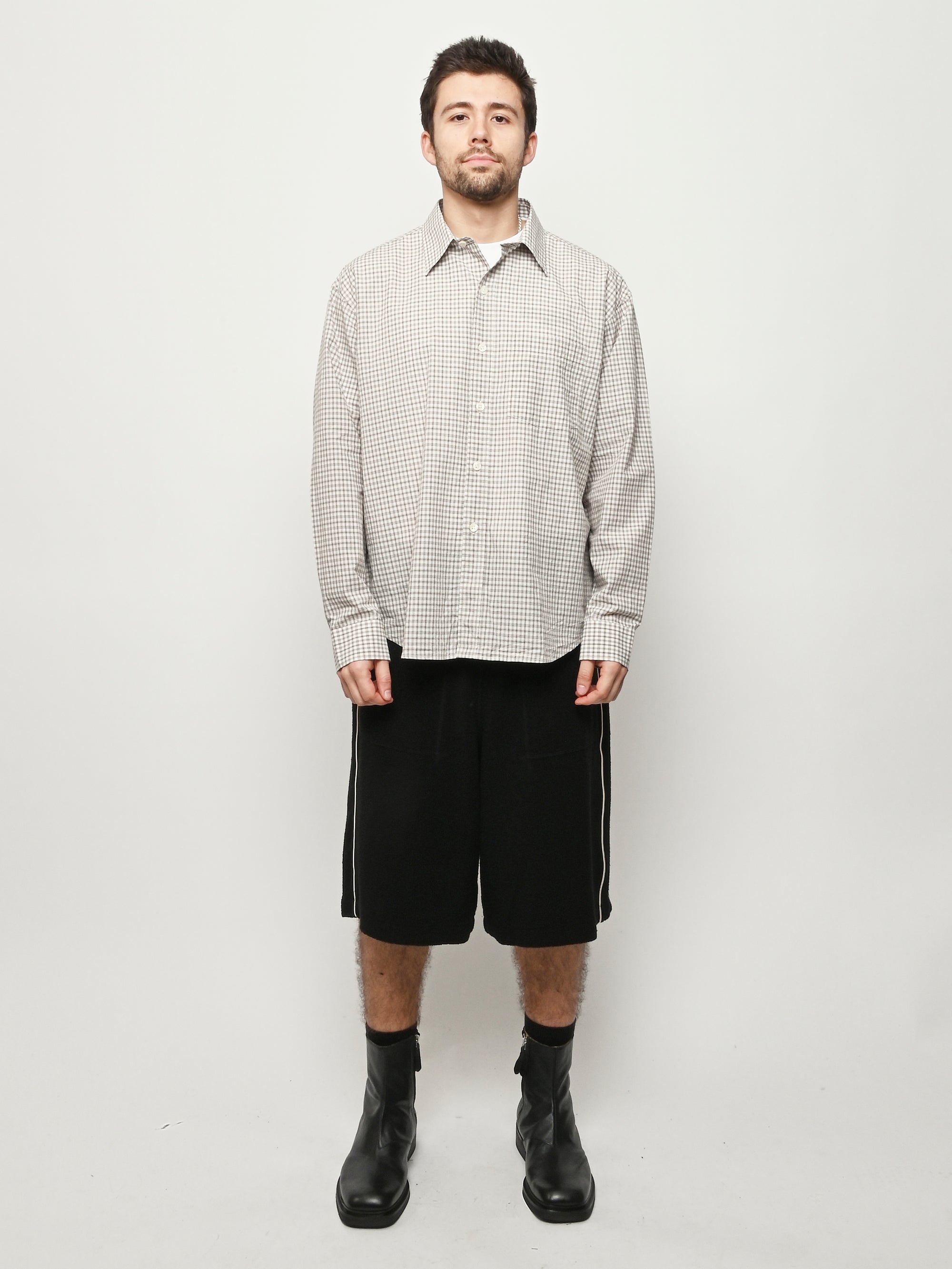 Mfpen - Experienced Brown Check Executive Shirt S Mfpen - Experienced Brown Check Executive Shirt S