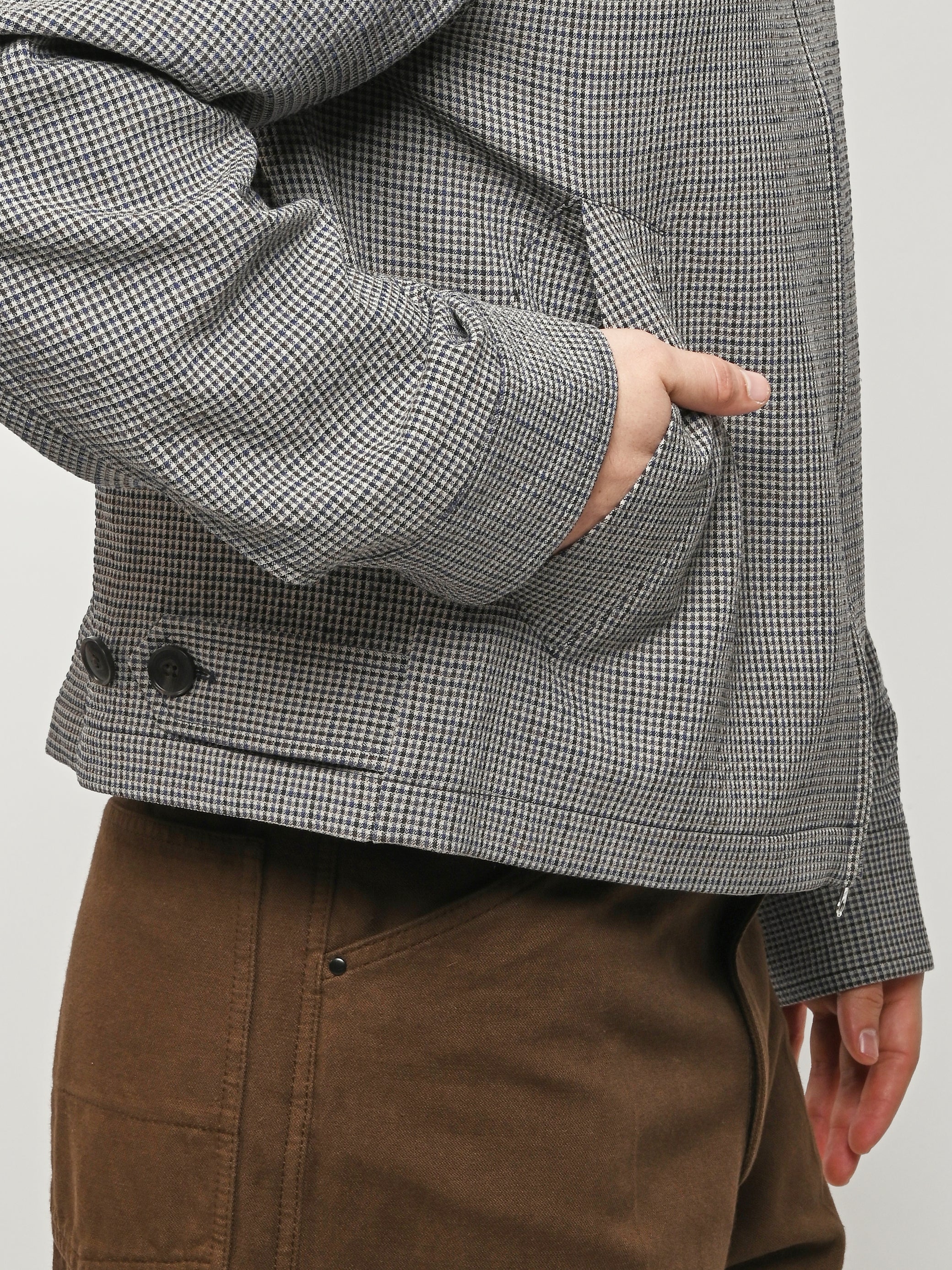 Mfpen - Taupe Check Mail Jacket – Frances May