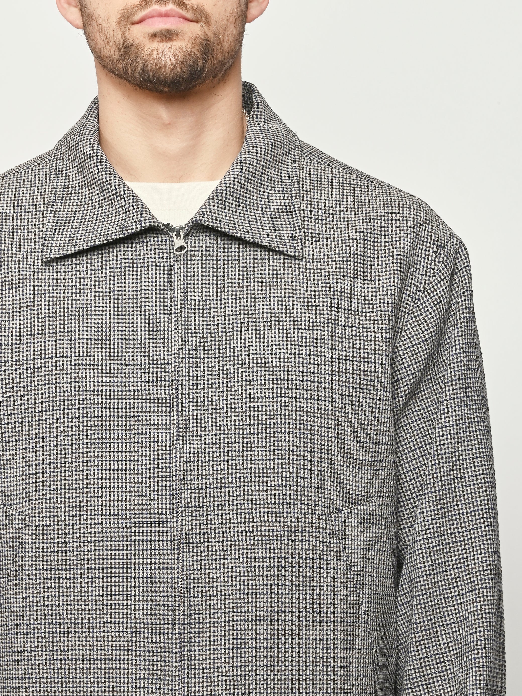 Mfpen - Taupe Check Mail Jacket – Frances May