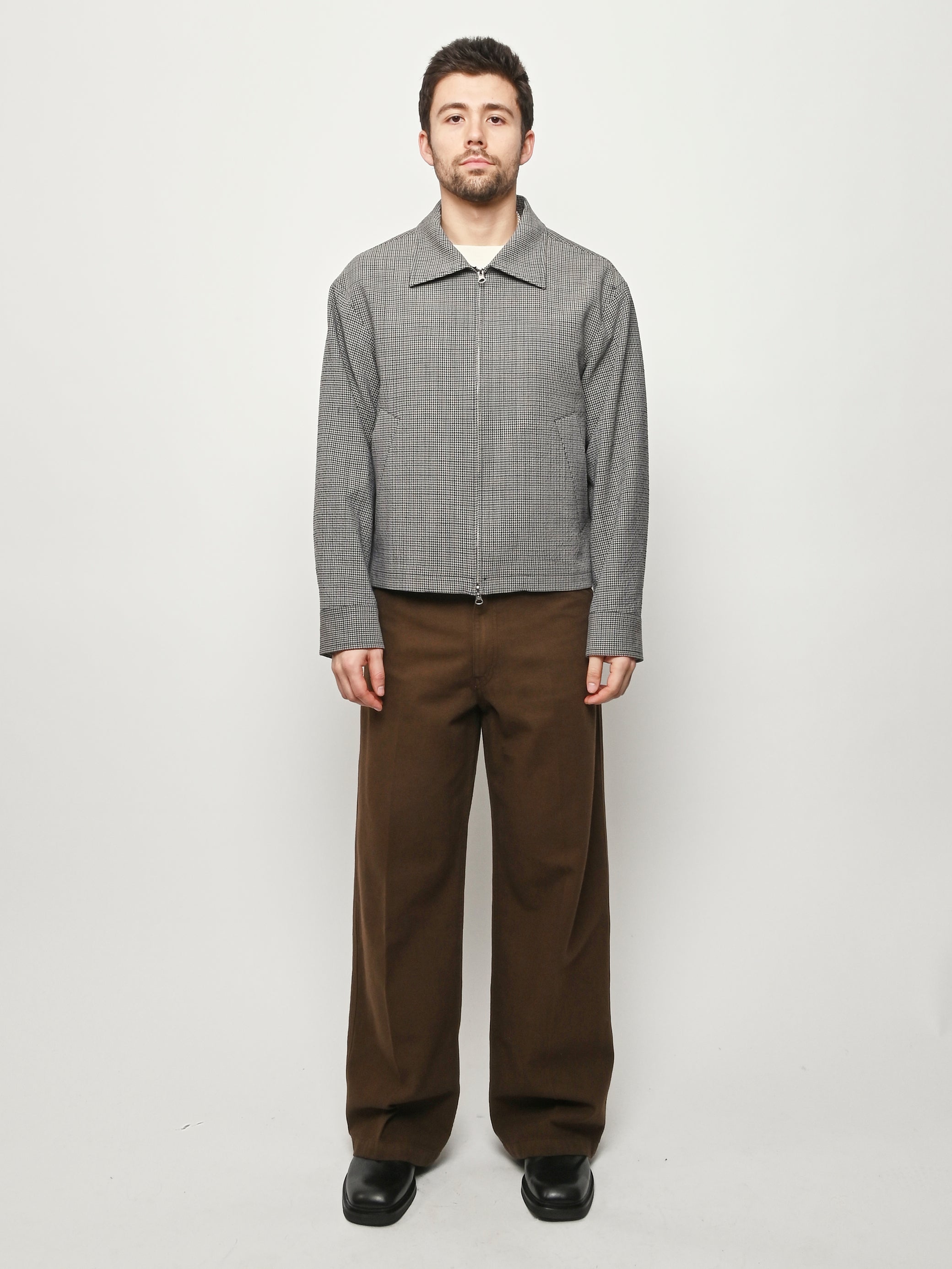 Mfpen - Taupe Check Mail Jacket – Frances May