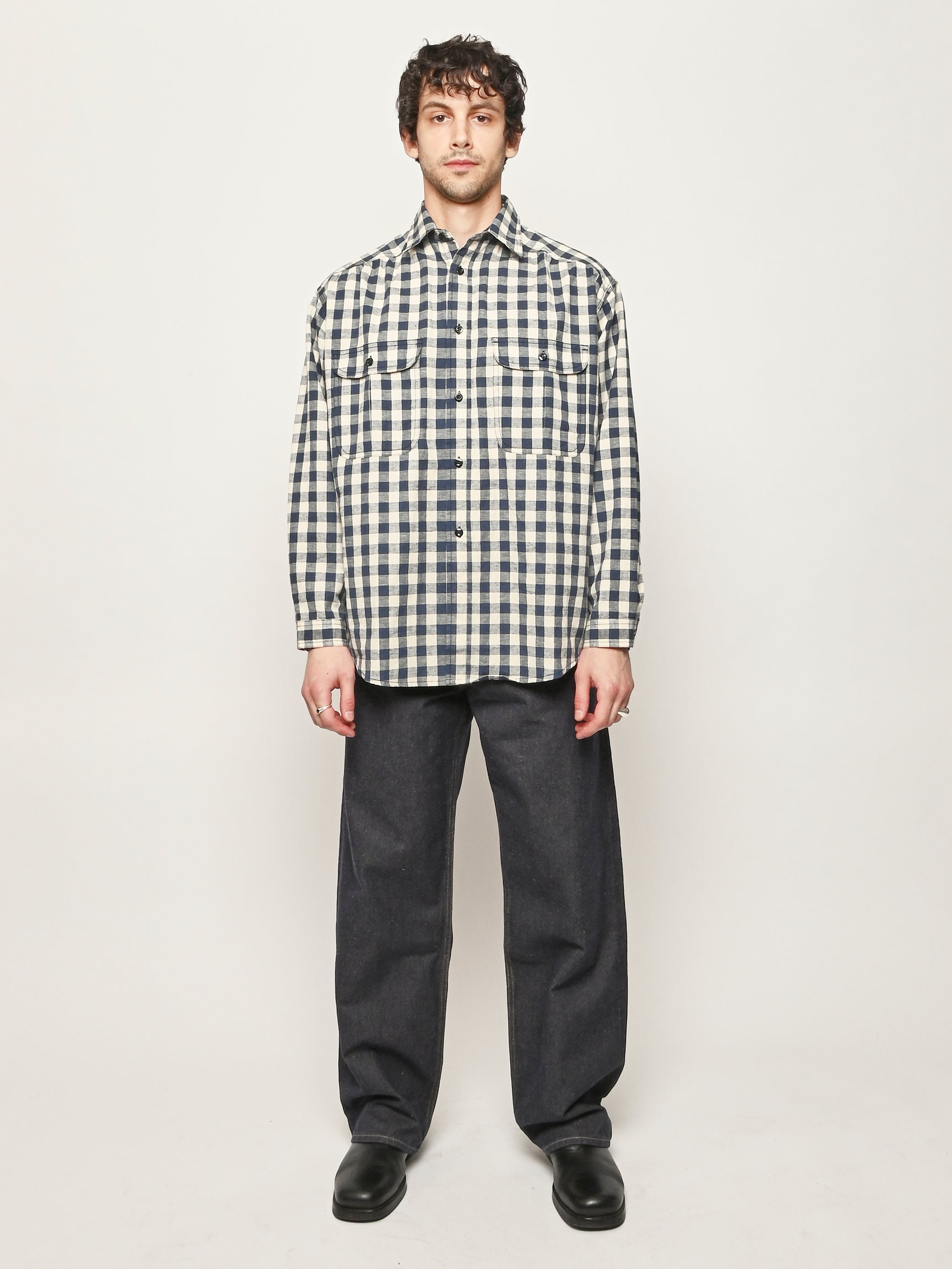 Monitaly - Gingham Linen Giorgio Work Shirt – Frances May
