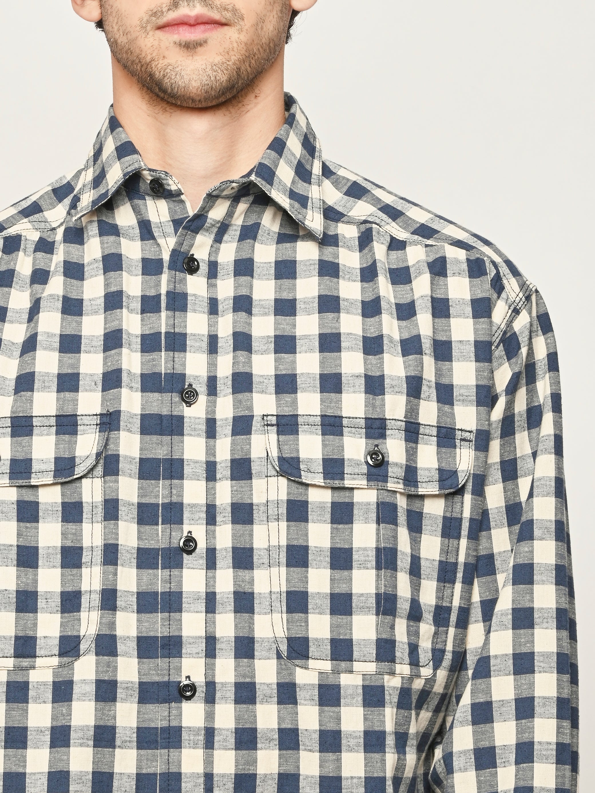 Monitaly - Gingham Linen Giorgio Work Shirt – Frances May