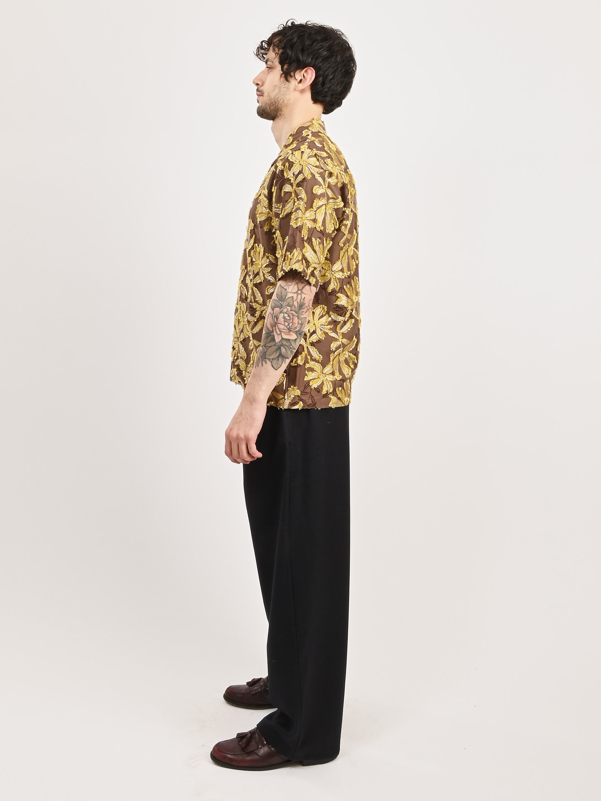 Needles - Brown Flower Cut Jq. Cabana Shirt – Frances May