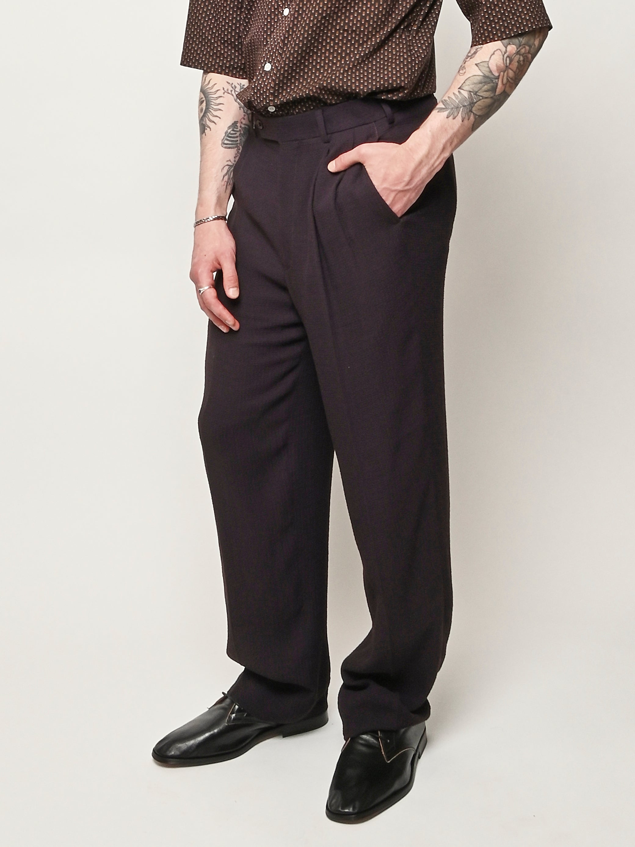 Needles - Brown Stripe Karsey Two Tuck Trouser – Frances May