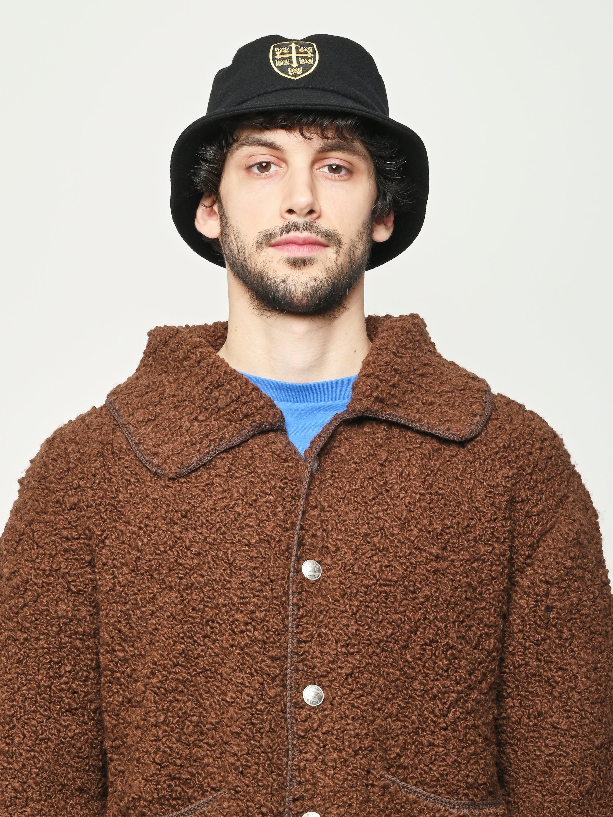 Needles - Navy Shrunk Wool Bucket Hat – Frances May