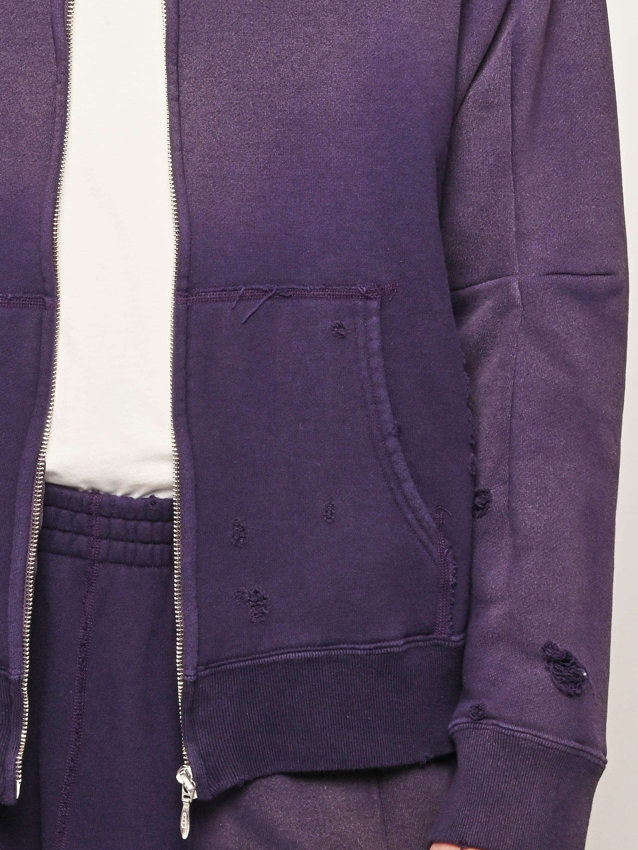 Needles - Purple Deconstructed Zipped Sweat – Frances May