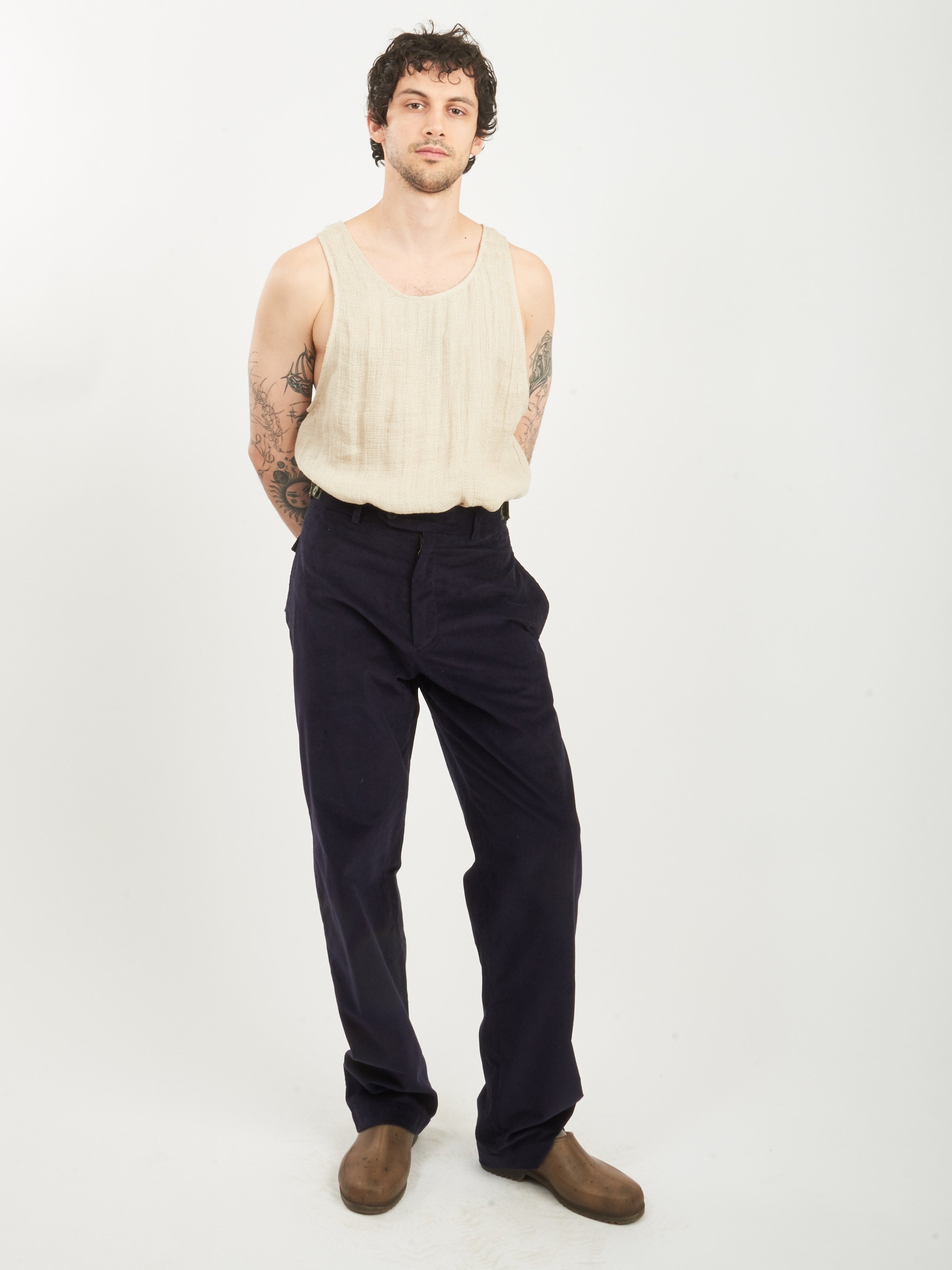 NICHOLAS DALEY WAX COTTON PULL TROUSER NICHOLAS DALEY WAX COTTON PULL TROUSER