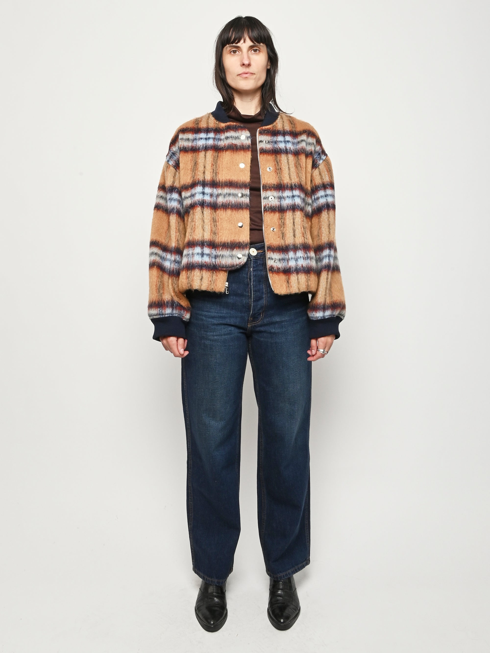 No. 6 - Camel Plaid Dover Jacket – Frances May