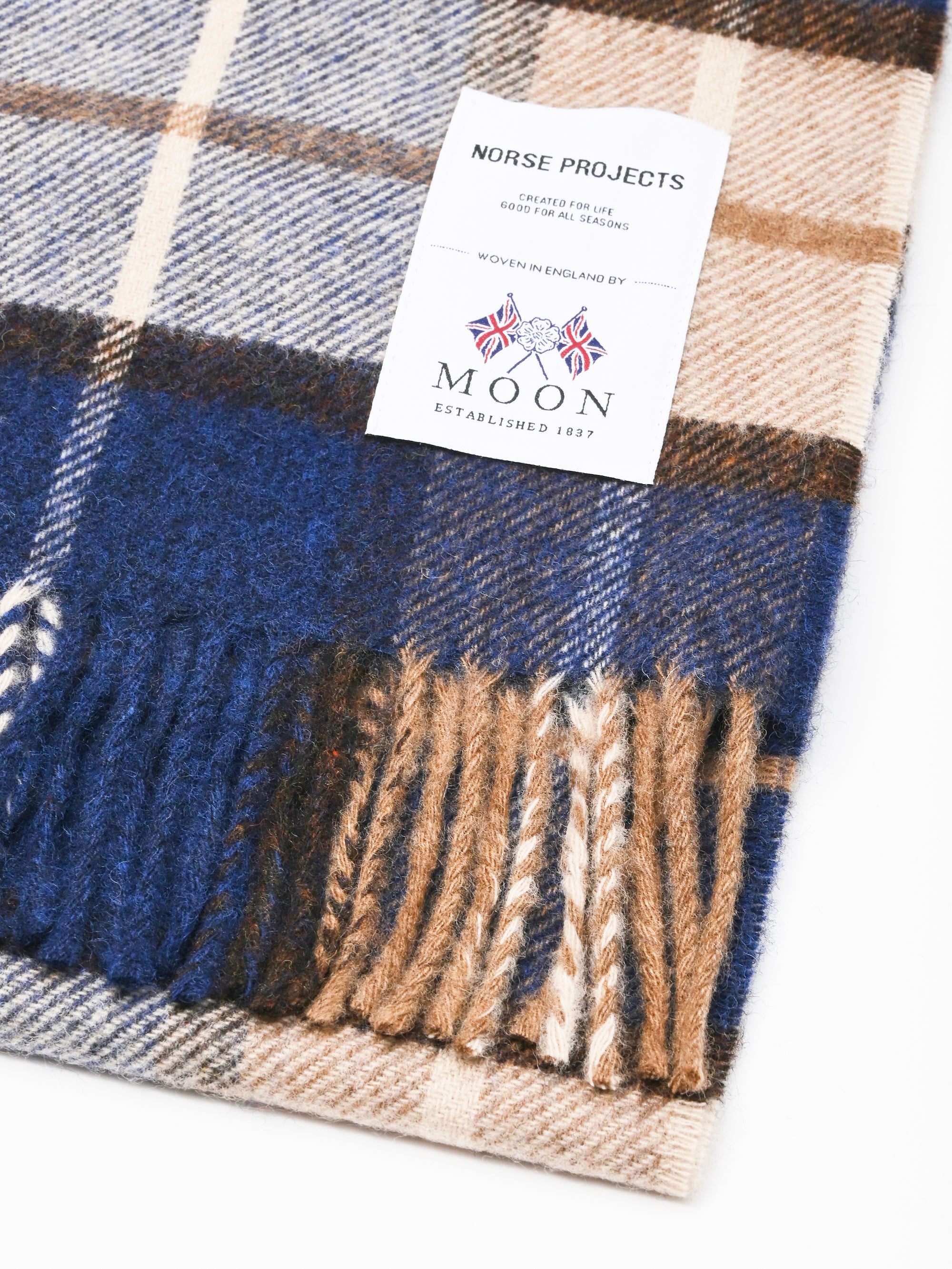 Norse Projects - Estate Blue Norse Moon Merino Lambswool Checked