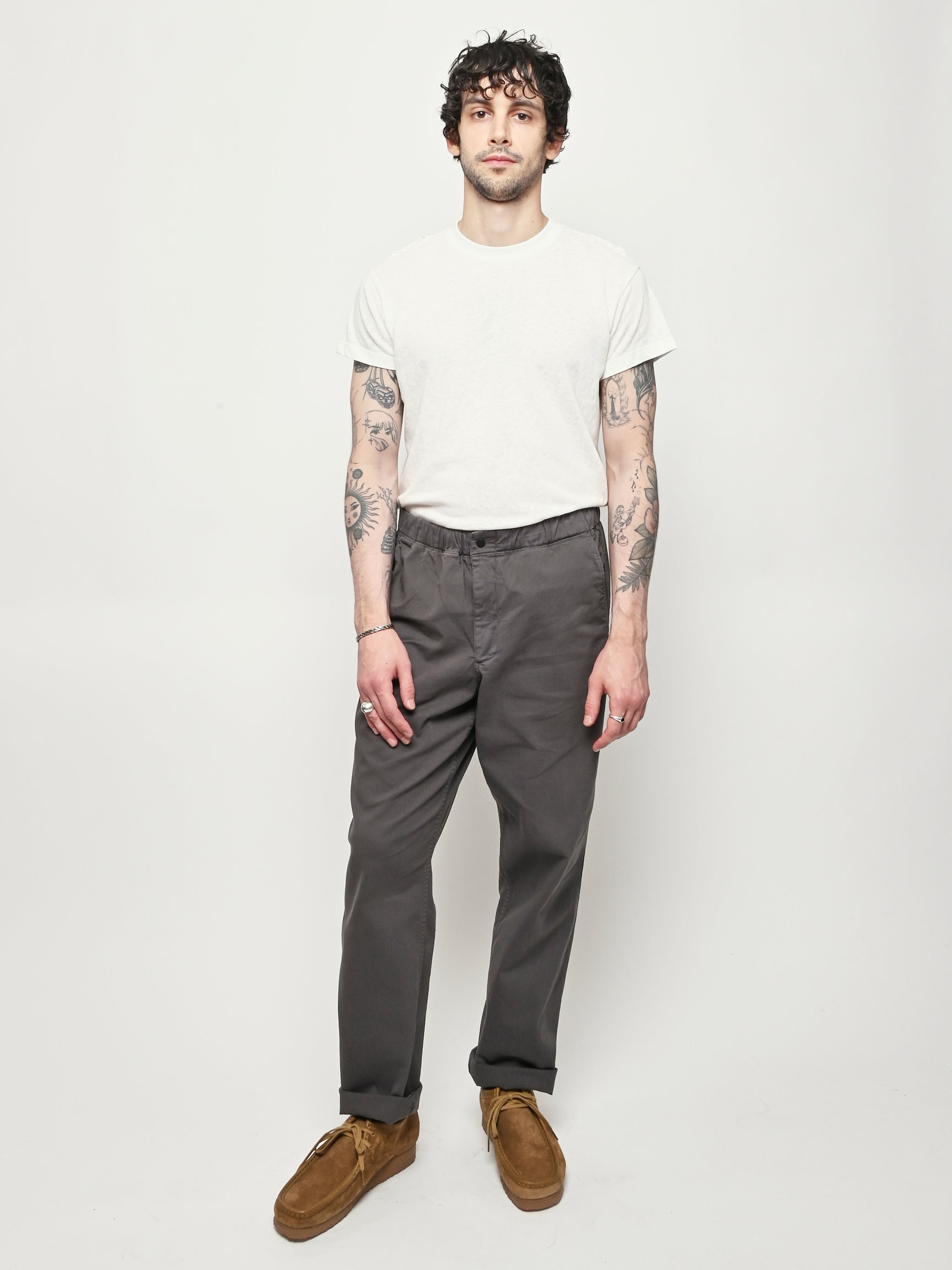 Norse Projects - Graphite Ezra Relaxed Organic Stretch Twill