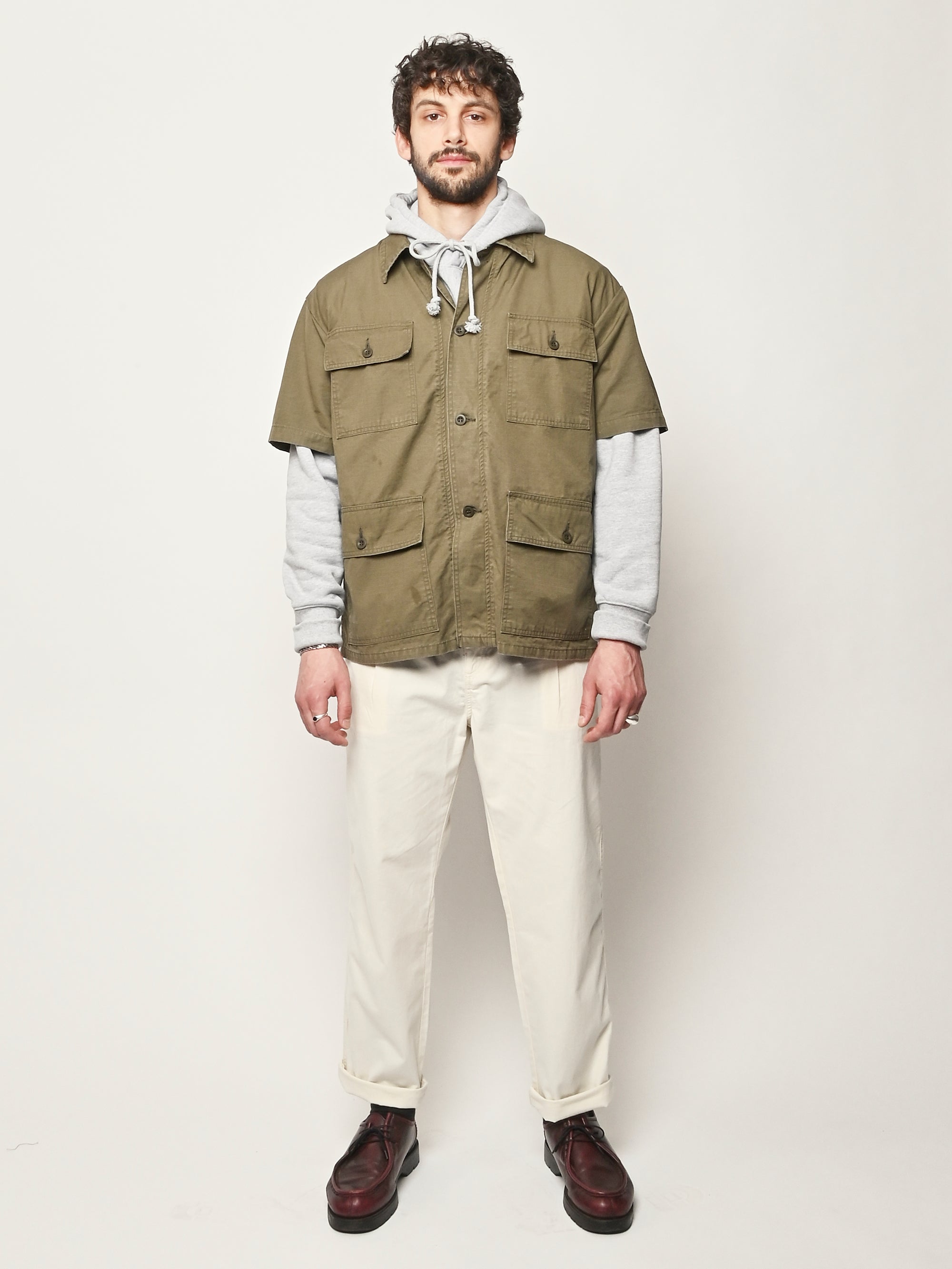 Orslow - Army Green Utility S/S Shirt Jacket Frances May Orslow - Army Green Utility S/S Shirt Jacket Frances May