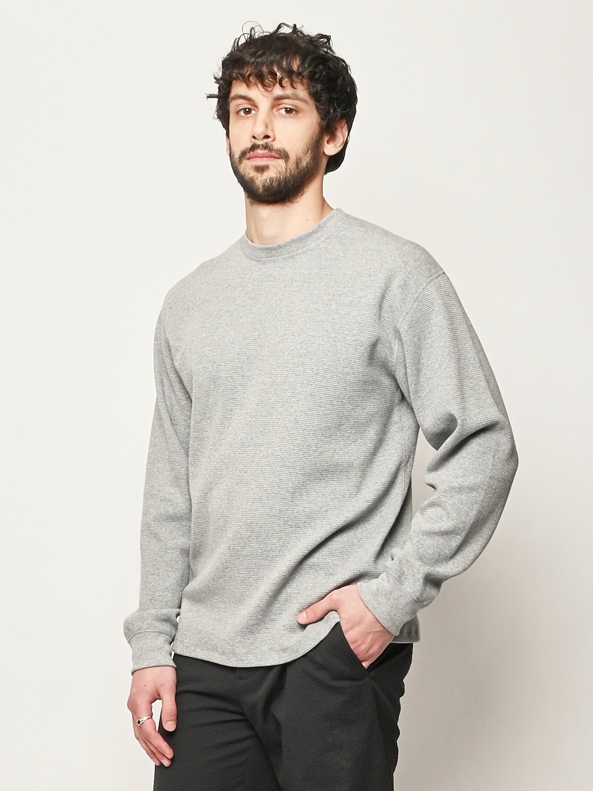 Orslow - Heather Grey Waffle L/S T-Shirt – Frances May