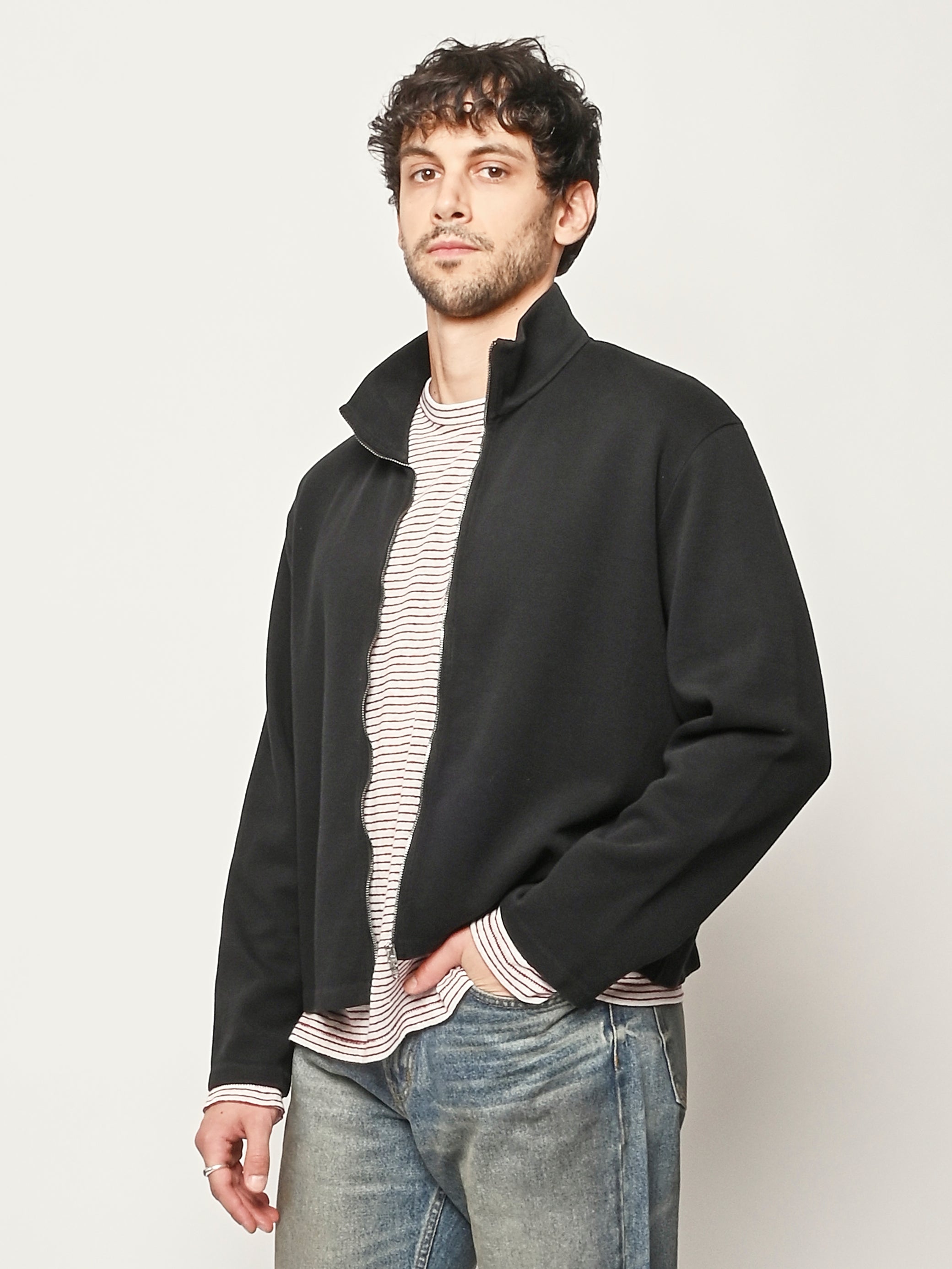 Our Legacy - Black Athletic Shrunken Fullzip – Frances May