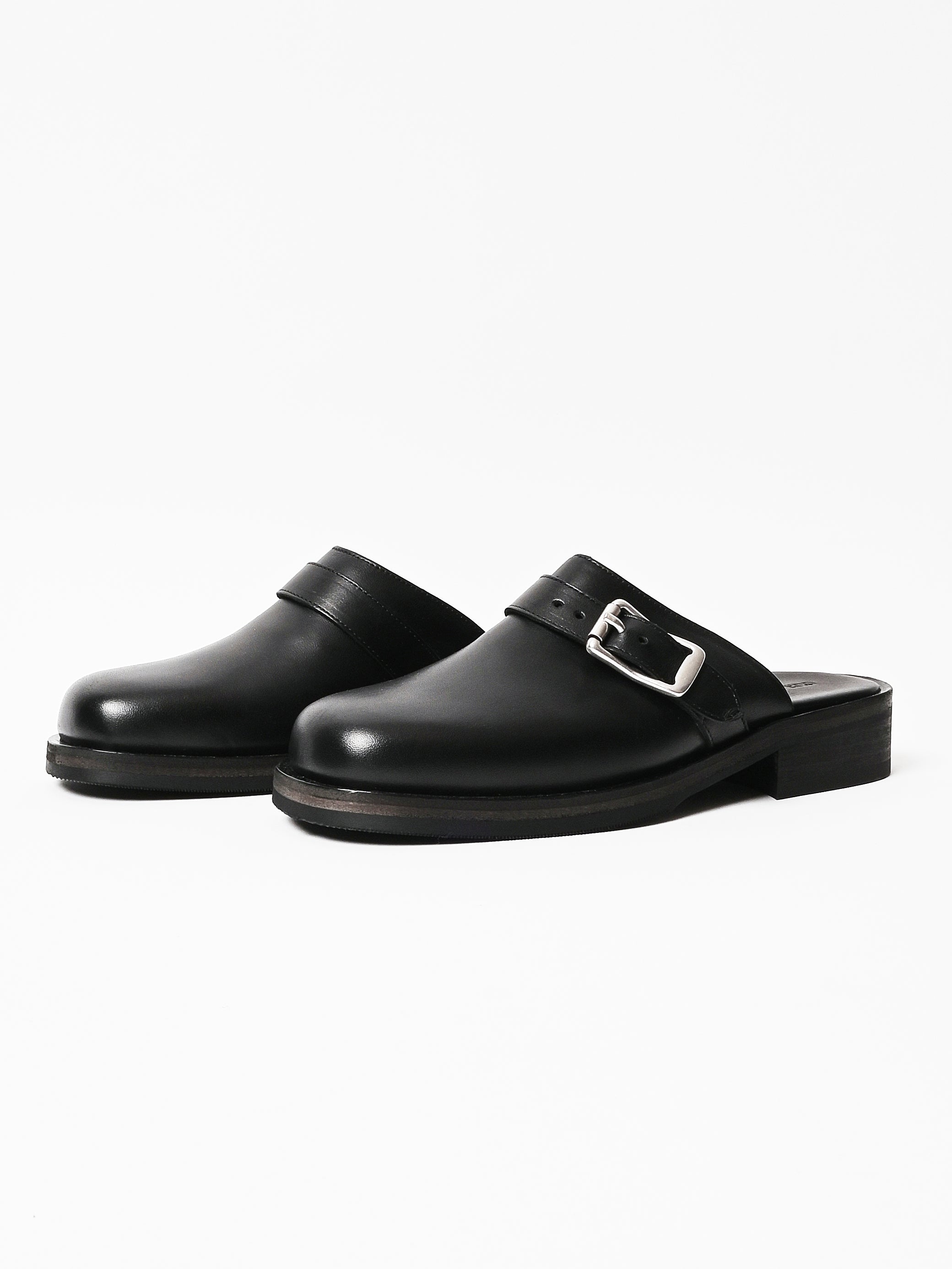 Our Legacy - Black Leather Camion Mule – Frances May