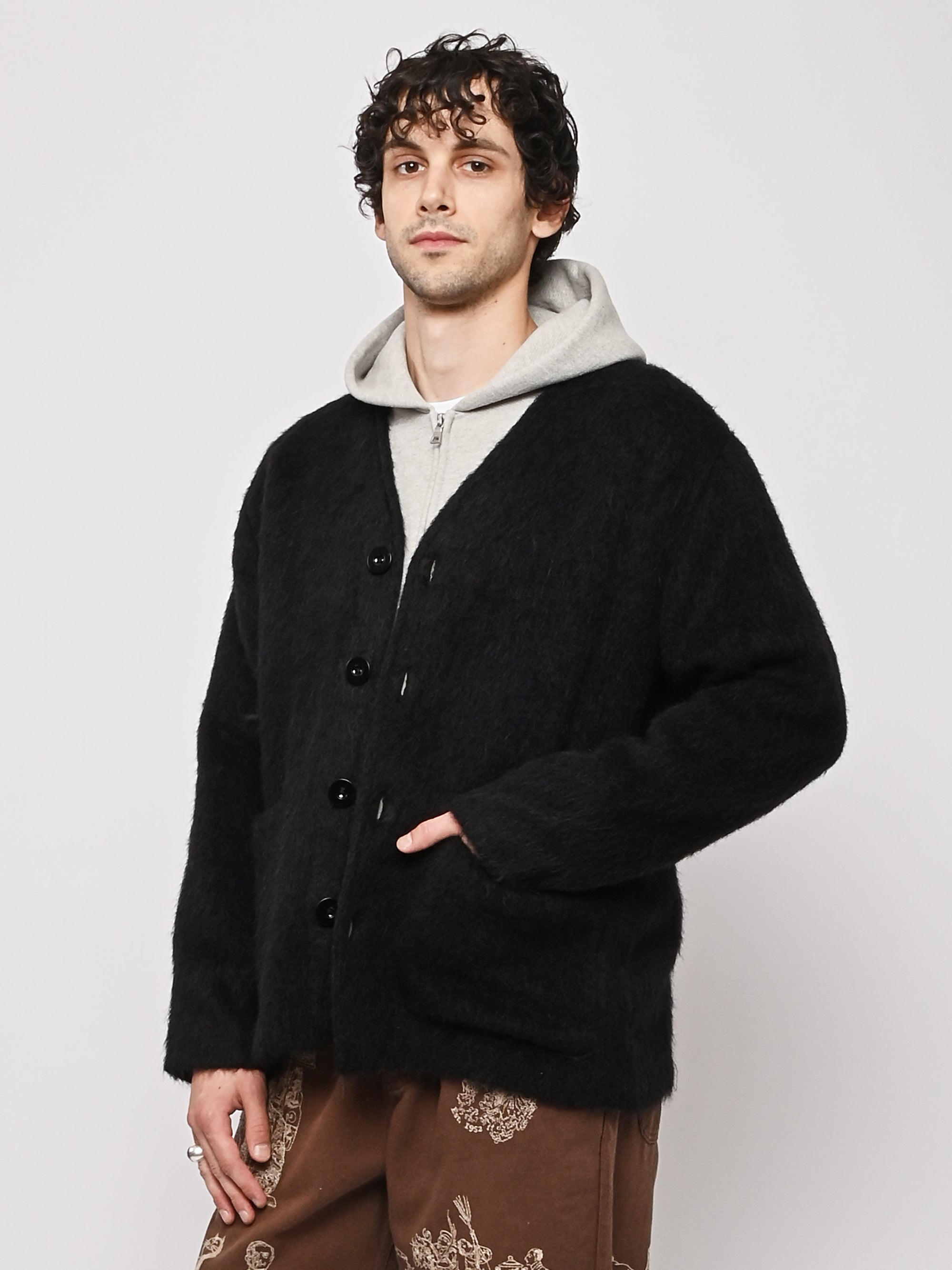 トップス OUR LEGACY CARDIGAN Mohair 48 Our Legacy - Black Mohair Cardigan – Frances May