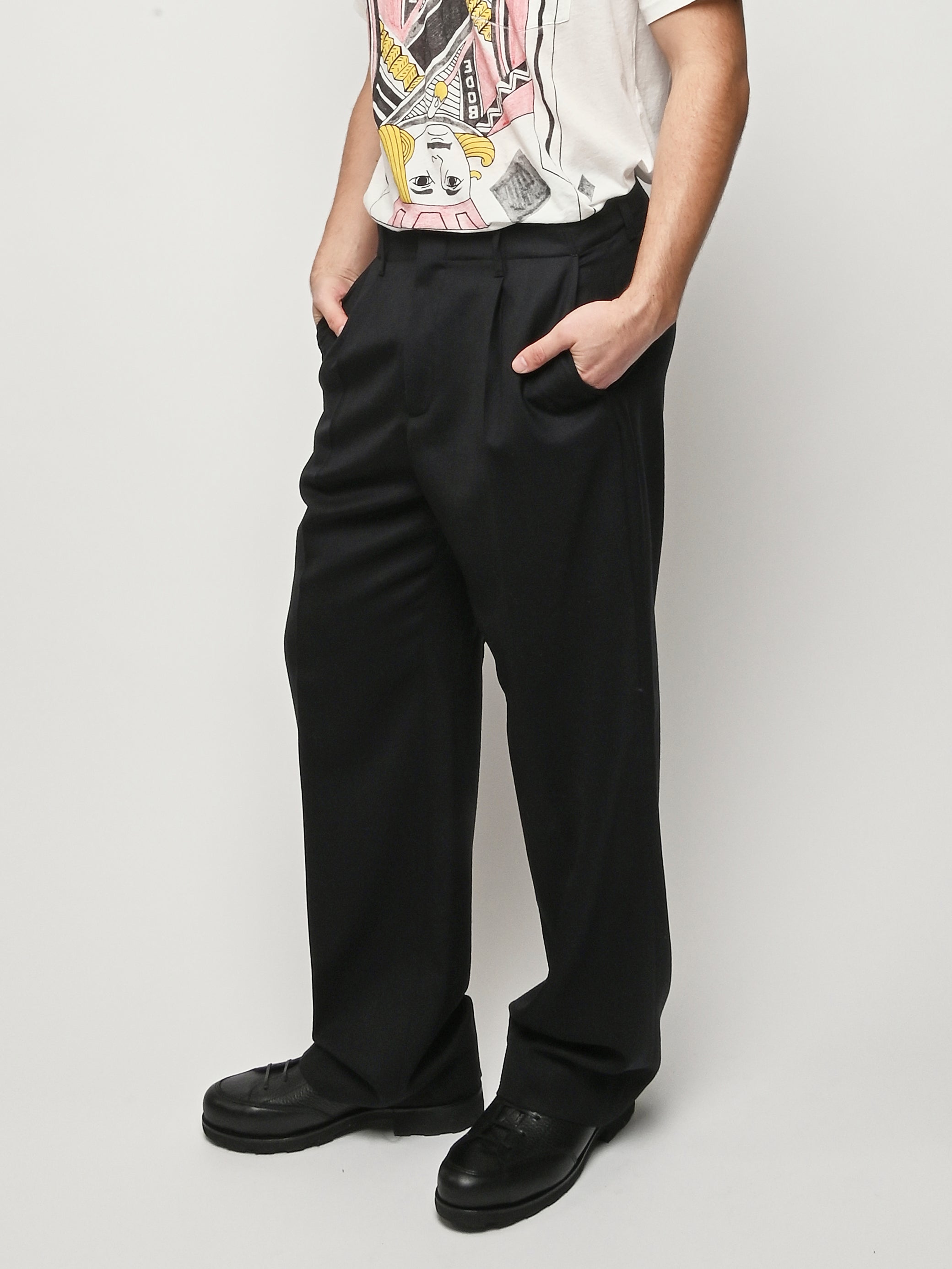 Our Legacy - Black Panama Wool Borrowed Chino – Frances May