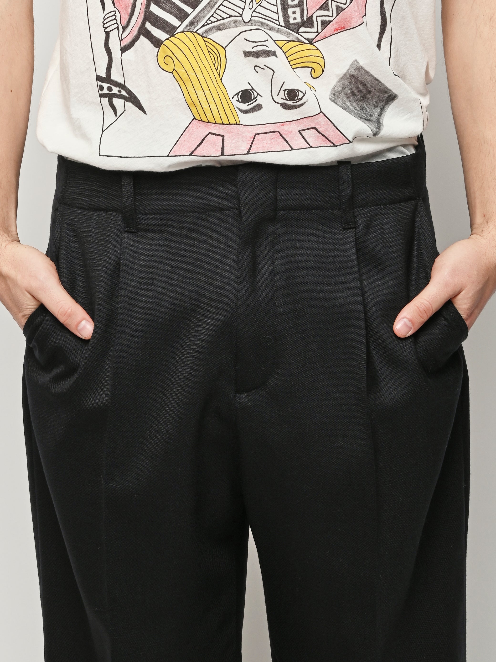 OUR LEGACY　BORROWED CHINO　Black Panama Our Legacy - Black Panama Wool Borrowed Chino – Frances May