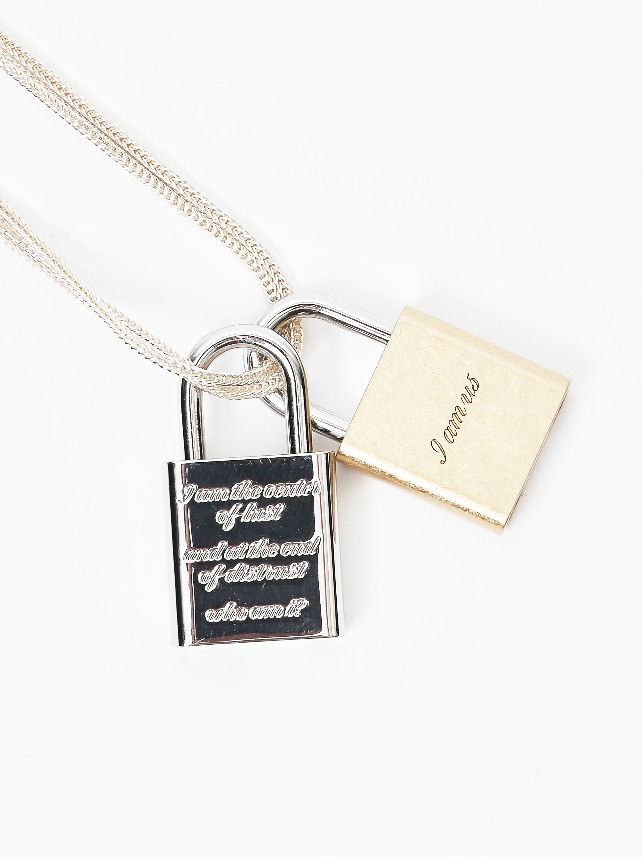 【直筆メッセージ付き】rolemodel ネックレス　PADLOCK our-legacy-brass-nickle-