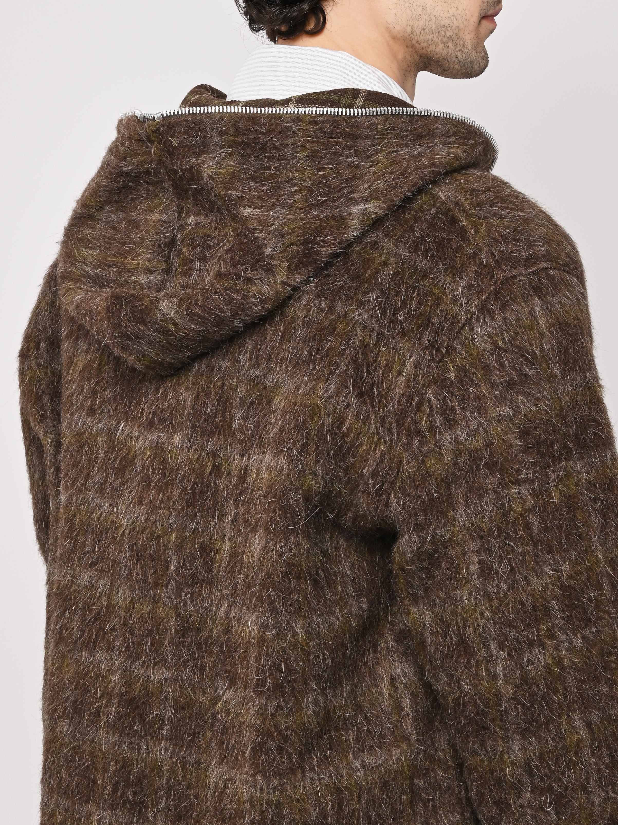 Our Legacy - Dorf Check Hairy Wool Full Zip Hood – Frances May