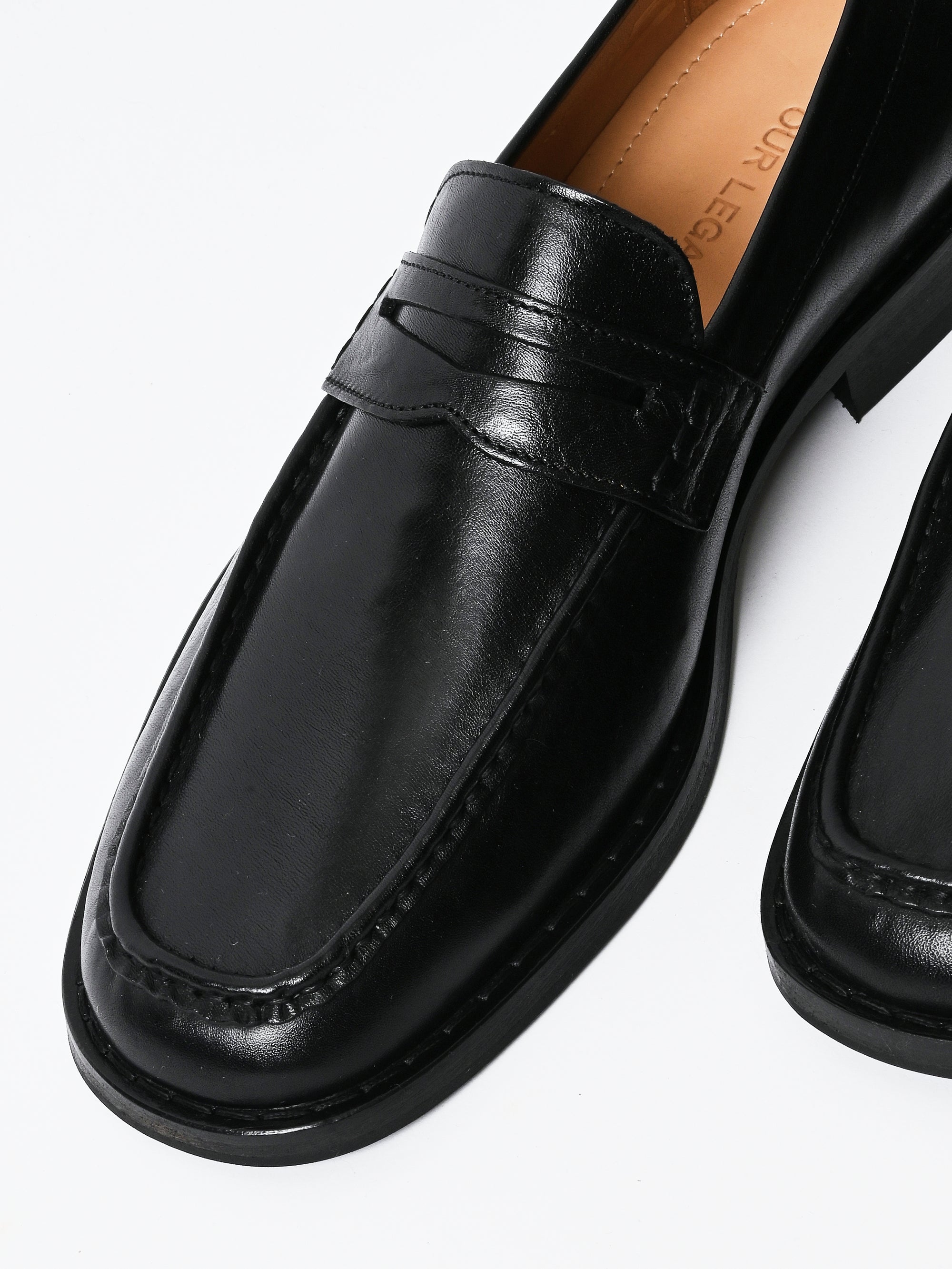 Our Legacy - True Dyed Black Leather Light Loafer Frances May Our Legacy - True Dyed Black Leather Light Loafer Frances May