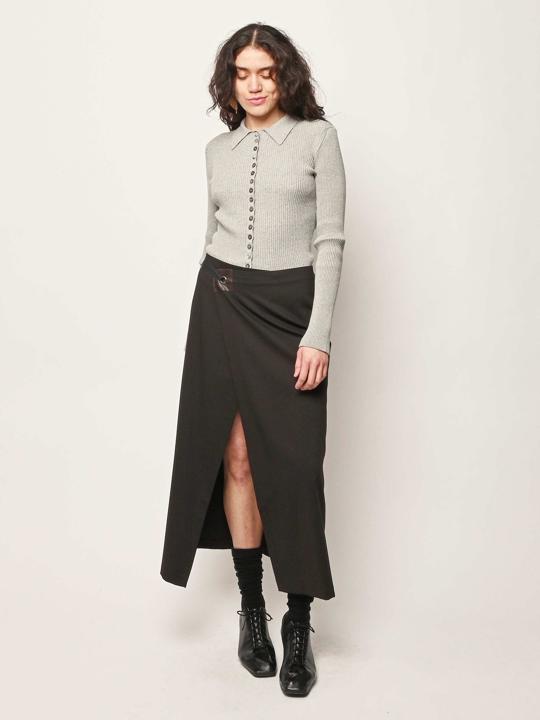 paloma wool ウール混紡 ラップスカート Paloma Wool - Brown Blont Skirt – Frances May