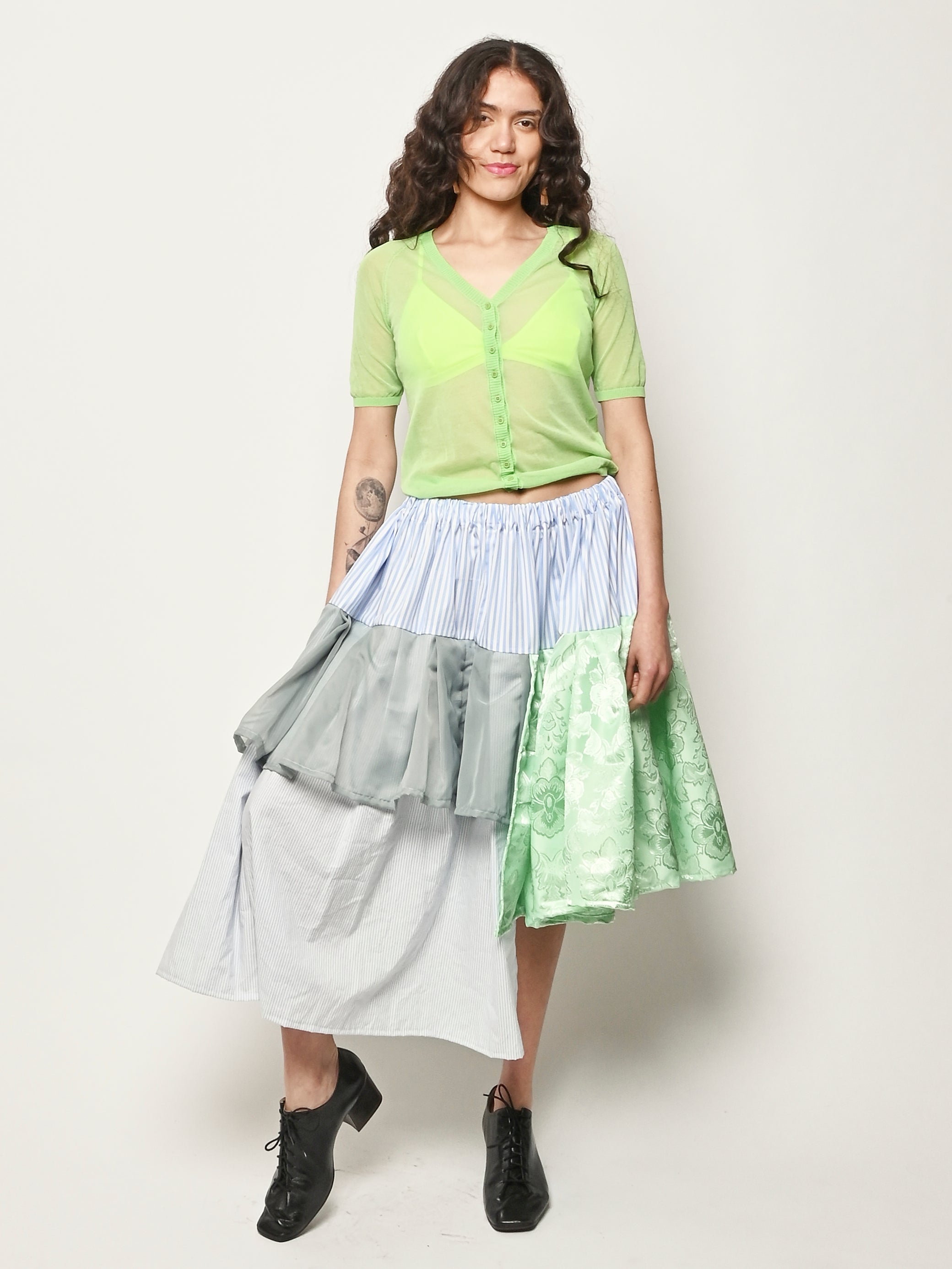 Paloma wool チュールピアス オリーブグリーン チュール リボン Paloma Wool - Green Nice Cardigan – Frances May