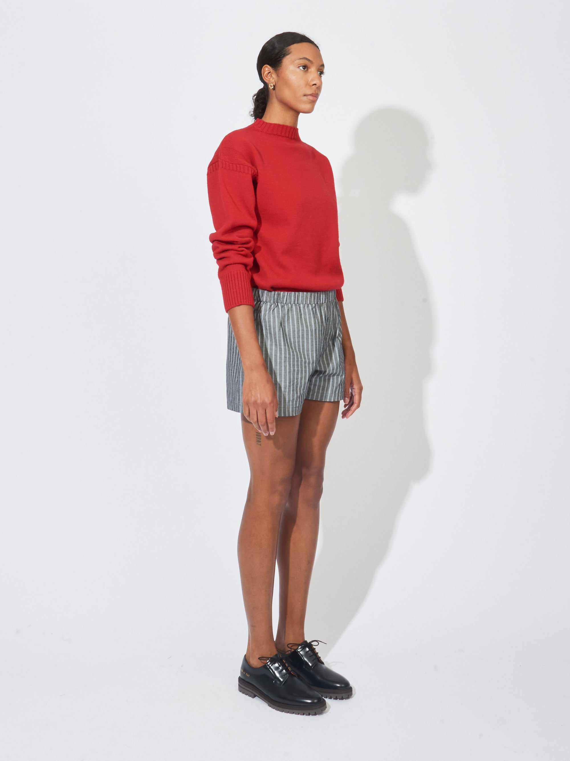 Paloma Wool - Melange Grey Striped Kimi Boxer Shorts – Frances May