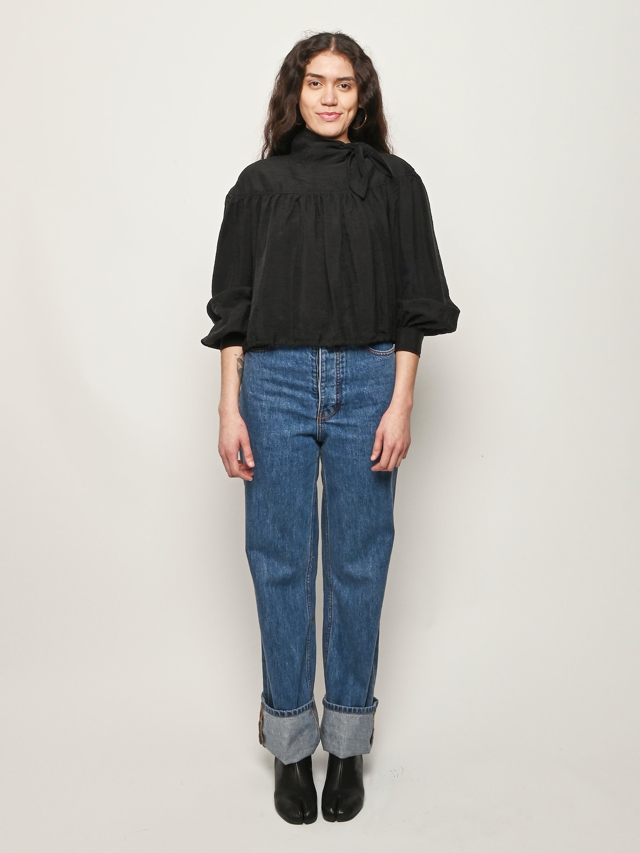 バレエ Retune. round tops / black Rachel Comey - Black Parachute Top – Frances May