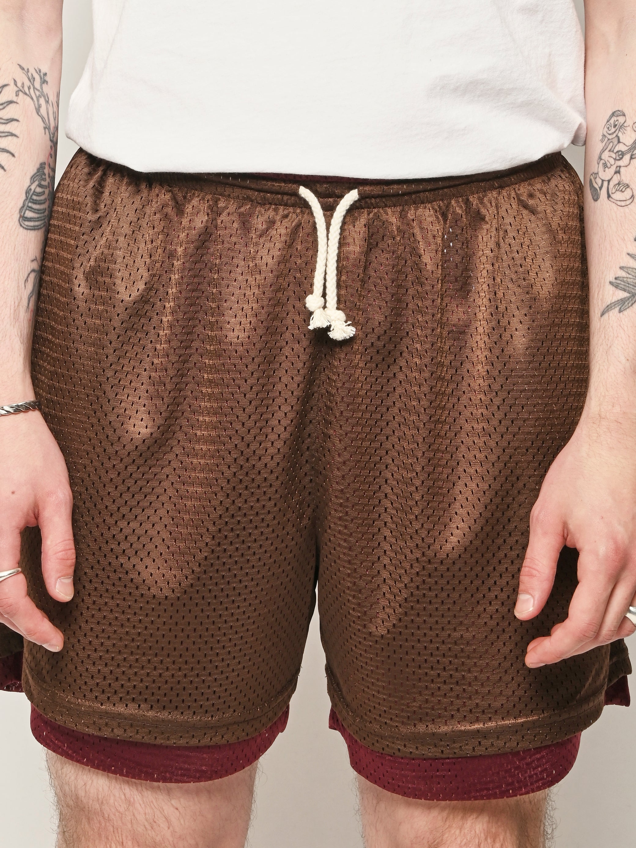 S.K. Manor Hill - Brown/Burgundy Reversible Ball Shorts – Frances May