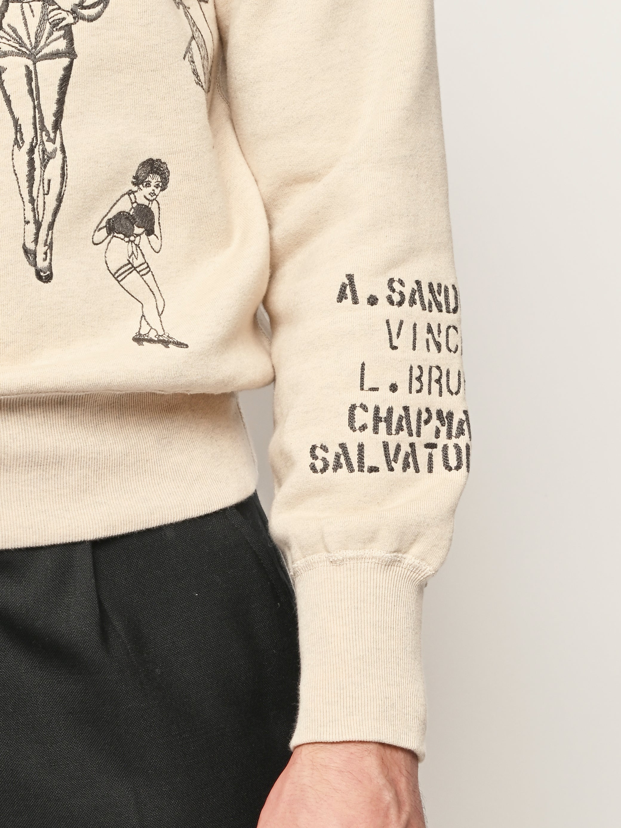 Samuel Zelig - Tinted Oatmeal Grey Duffle Crewneck – Frances May
