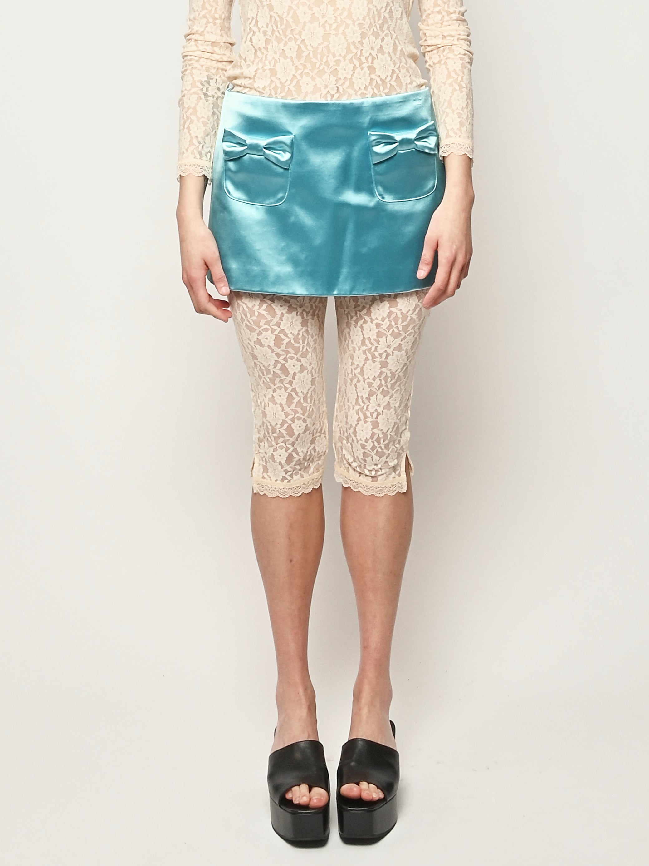 Sandy Liang - Blue Plush Skirt – Frances May